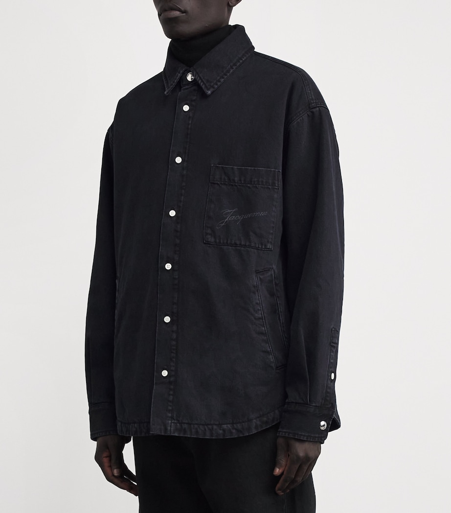 Padded Boulanger Overshirt 990-BLACK Image 3