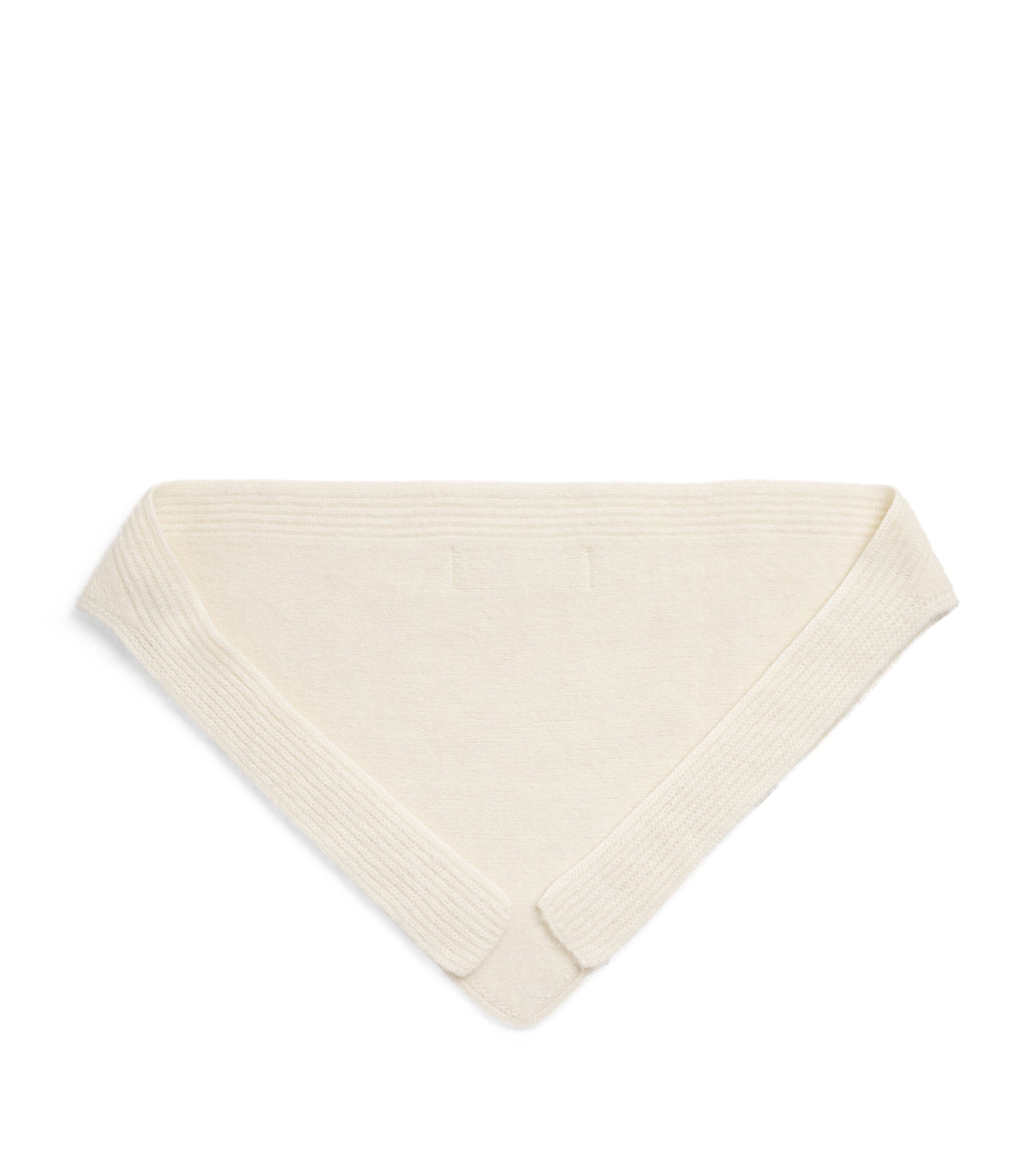 Shop Jacquemus Logo-patch Scarf In Ivory