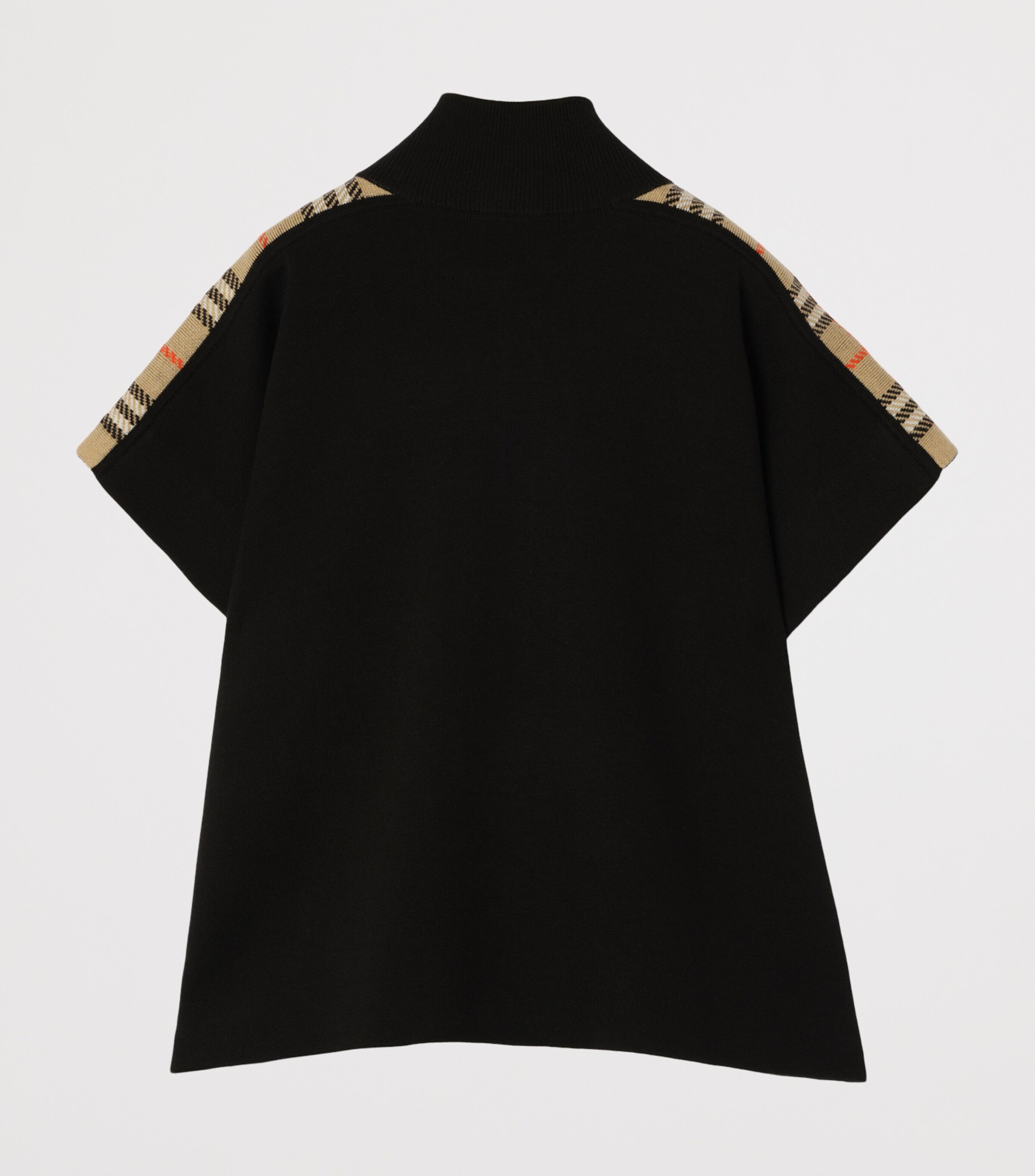Burberry Kids Wool-Blend Check Cape Black Ip Check Image 2