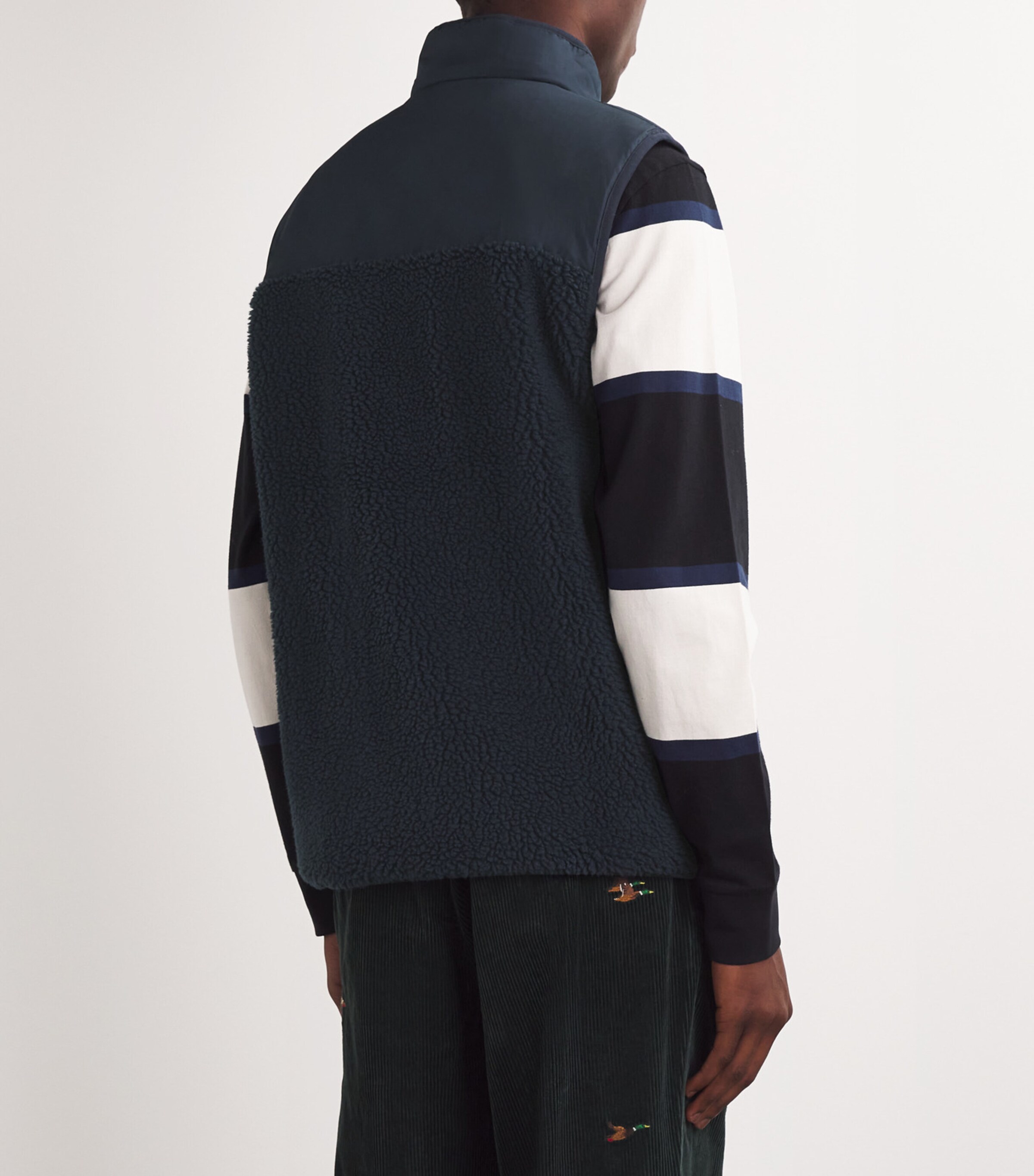 Barbour Mens Newlan Fleece Gilet Navy Image 4