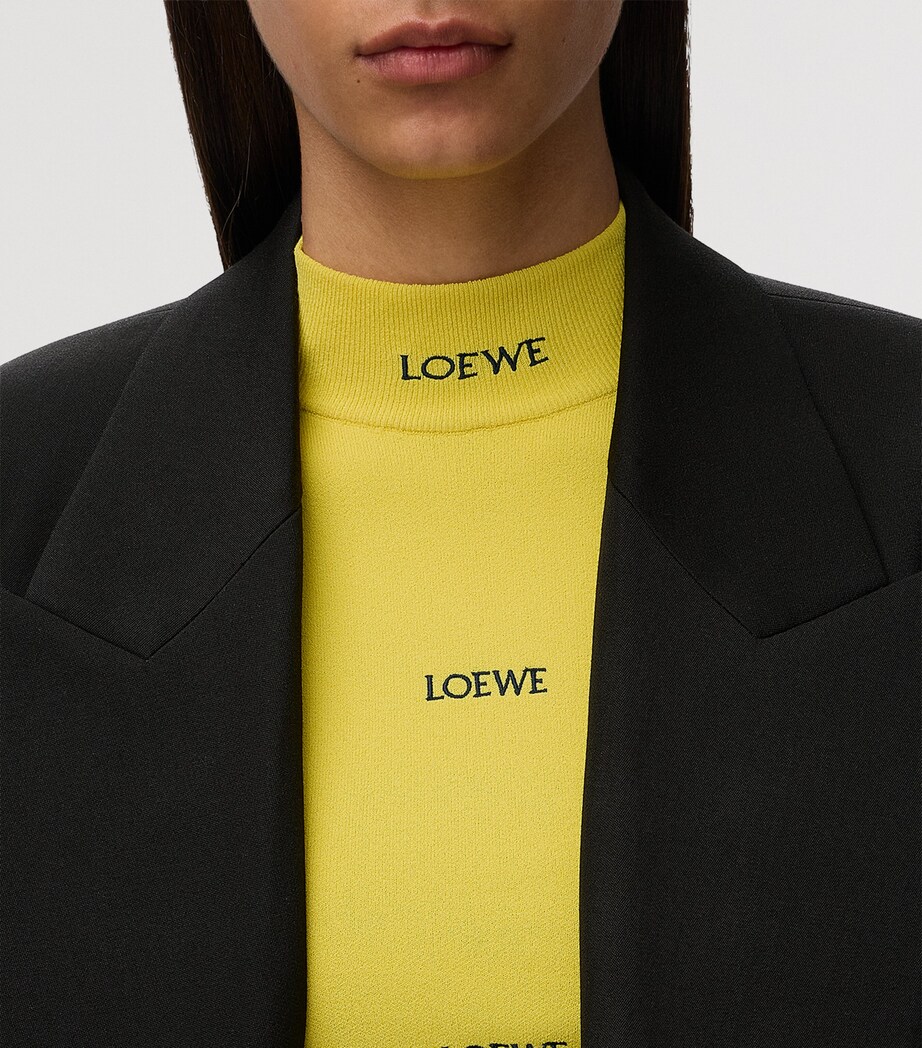 LOEWE Womens All-Over Logo Top Yellow Image 5