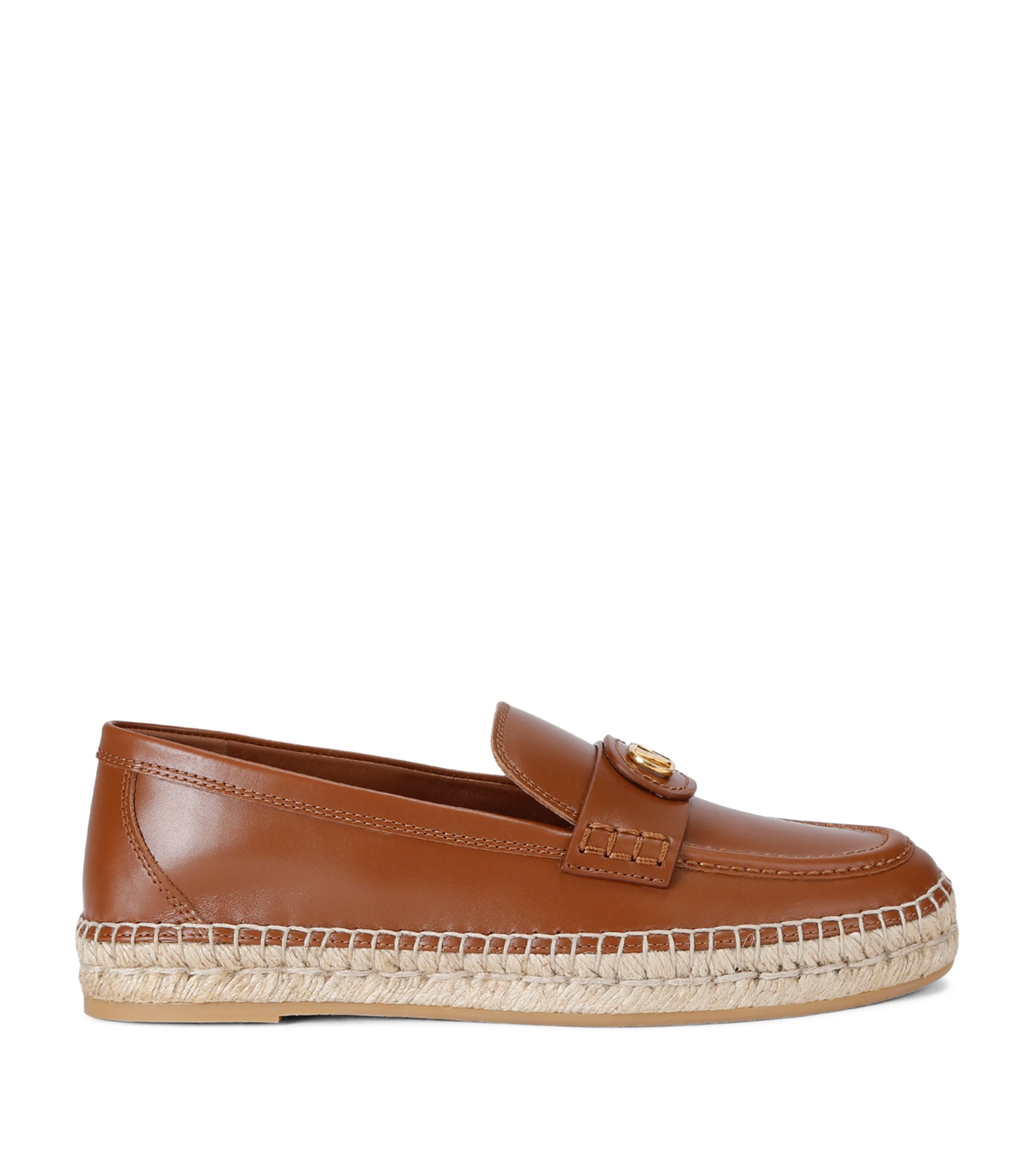 Valentino Vlogo Espa Loafers In Brown