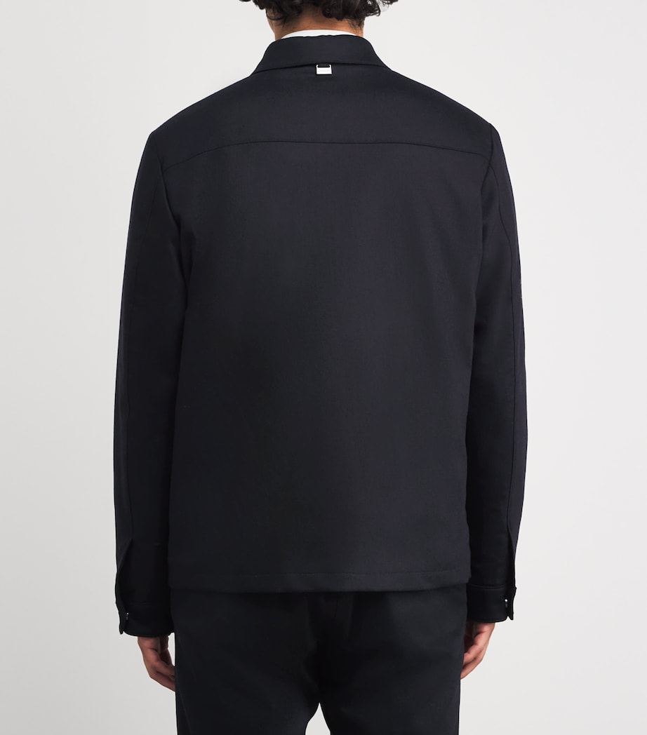 Wool-Cashmere Hybrid Jacket 001 NAVY BLUE Image 4