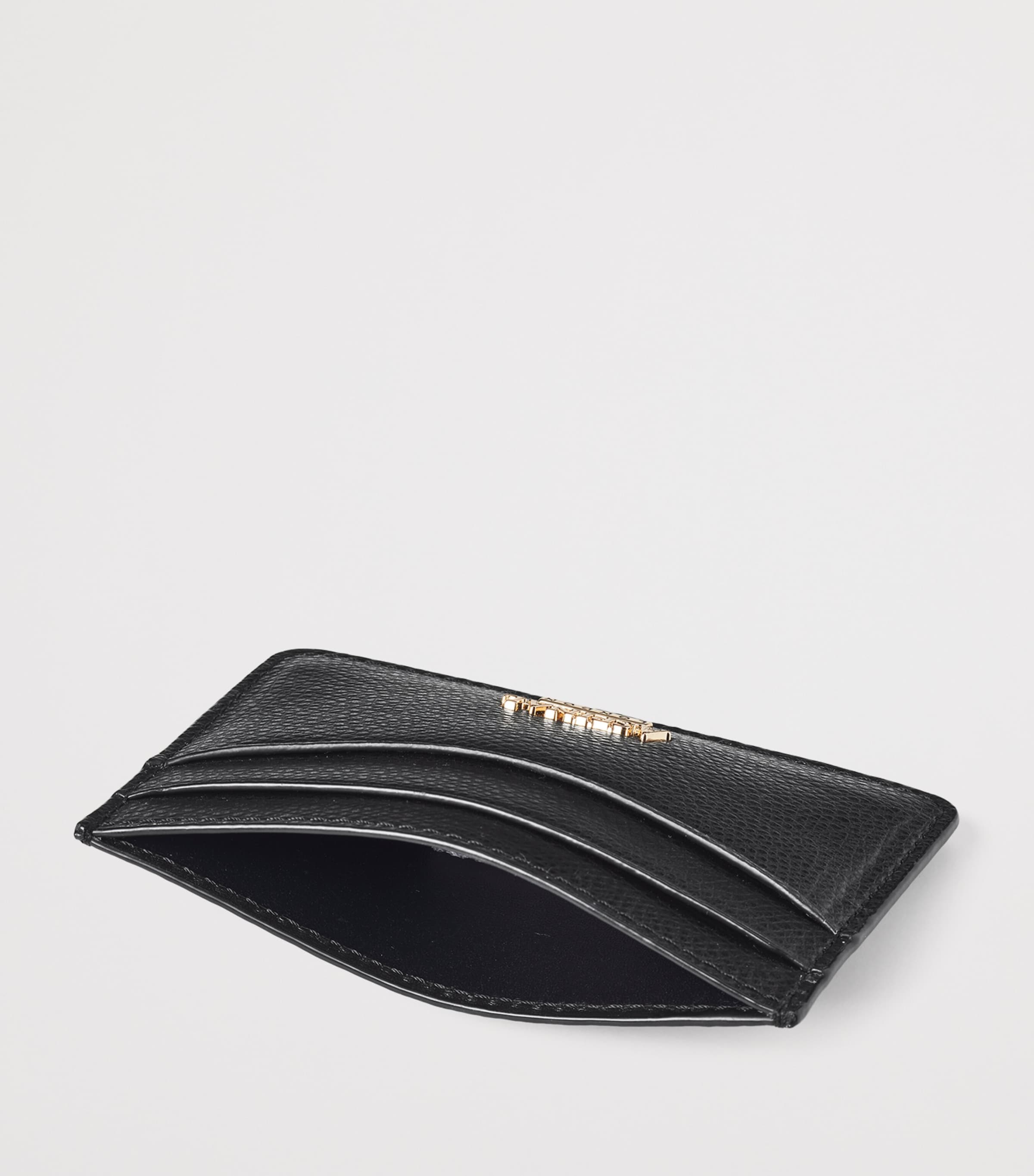 Slim Leather Card Holder BLACK Image 3
