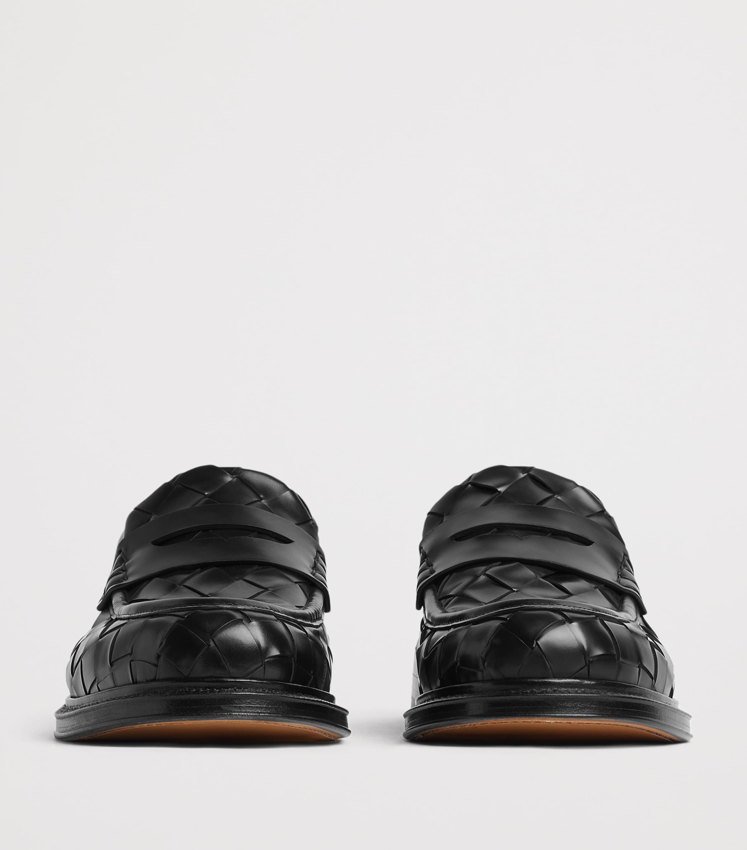 Bottega Veneta Leather Intreccio Penny Loafers Image 2