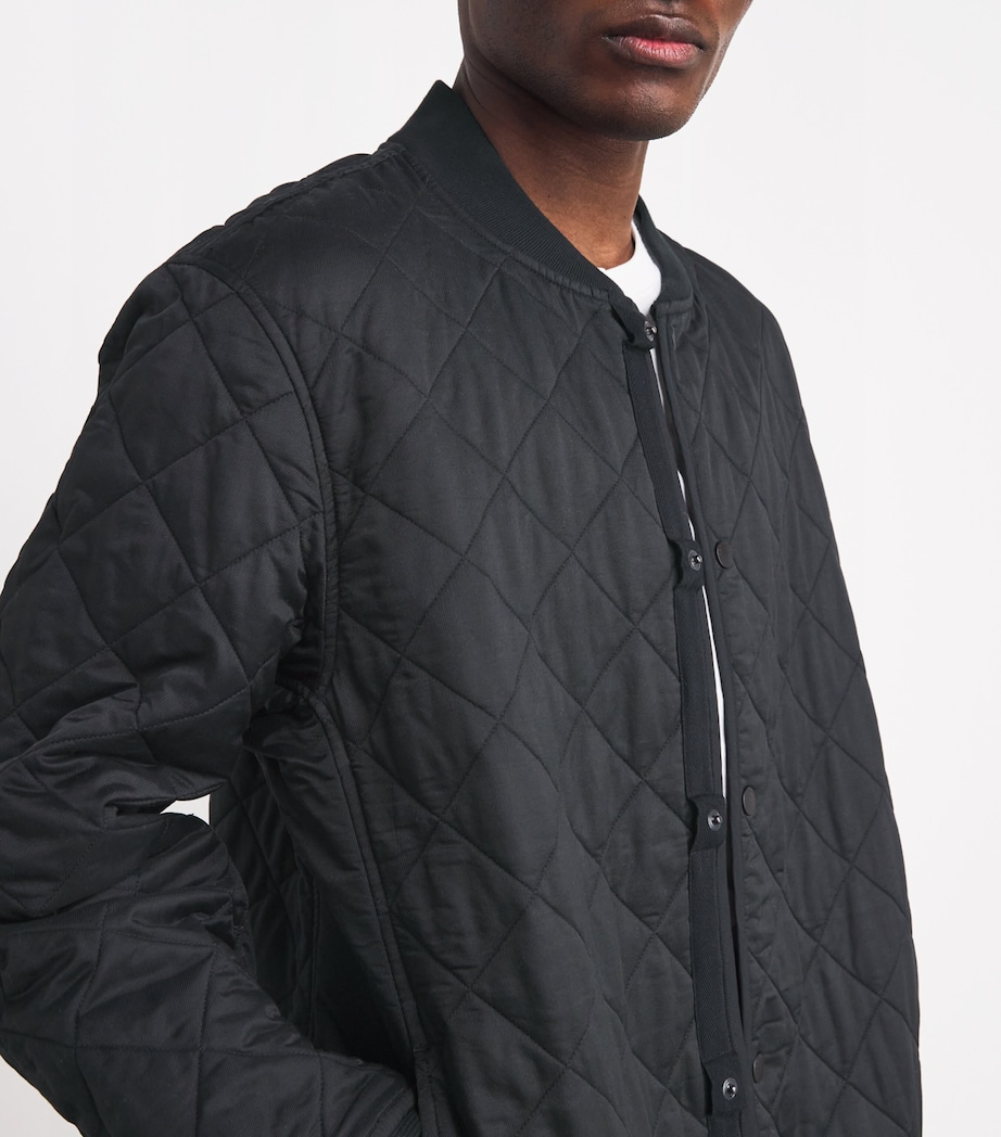 Quilted Bomber Jacket BLACK Image 5
