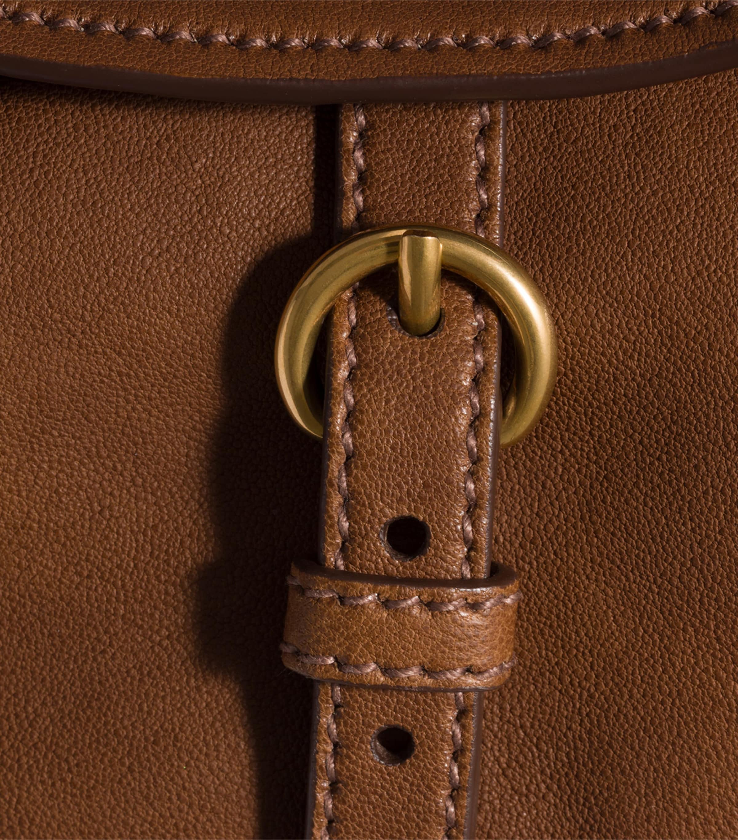 Miu Miu Small Leather Rendez-Vous Shoulder Bag Brown Image 5