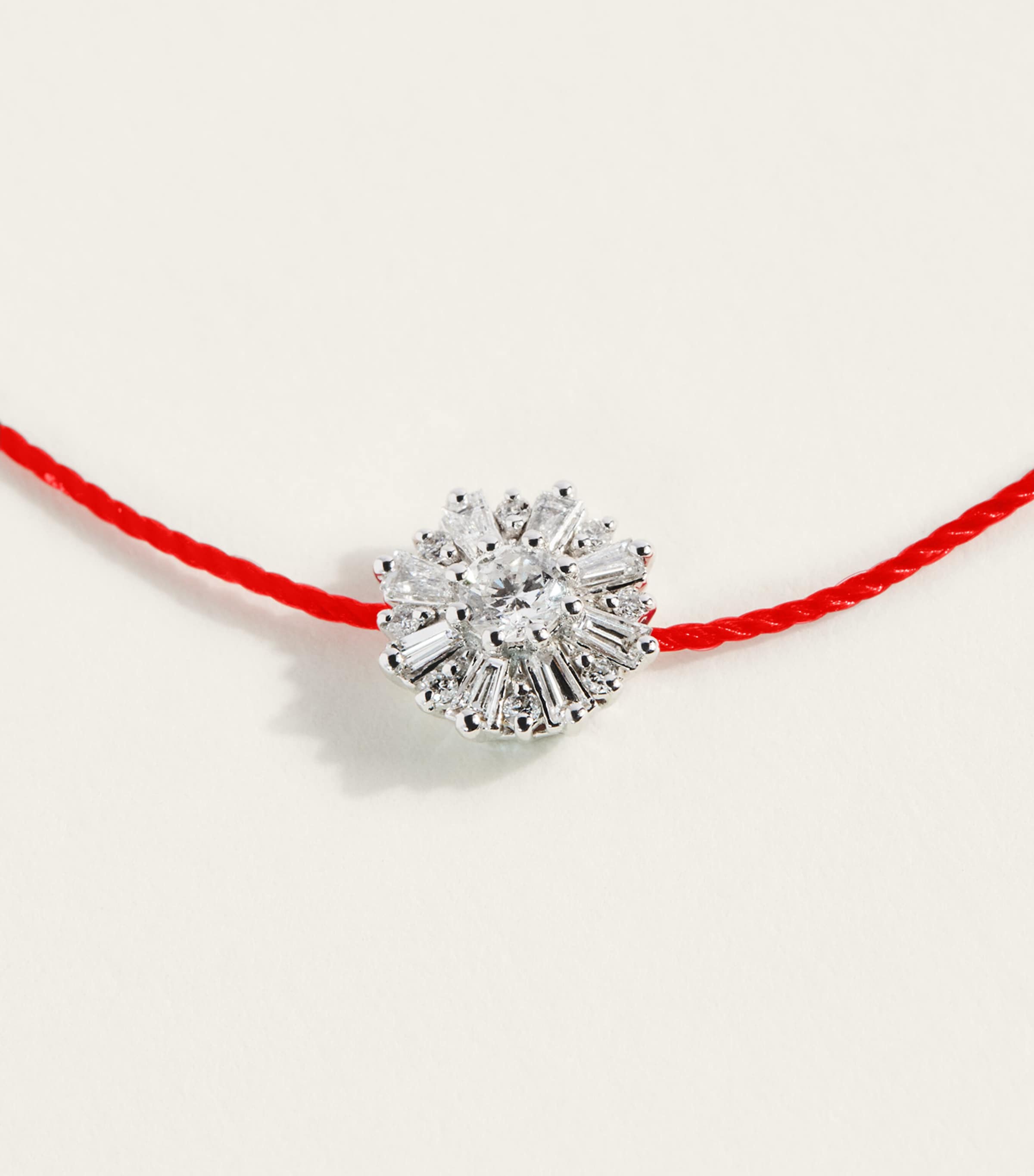 Redline White Gold and Diamond Sol Soleil Bracelet Red Image 4