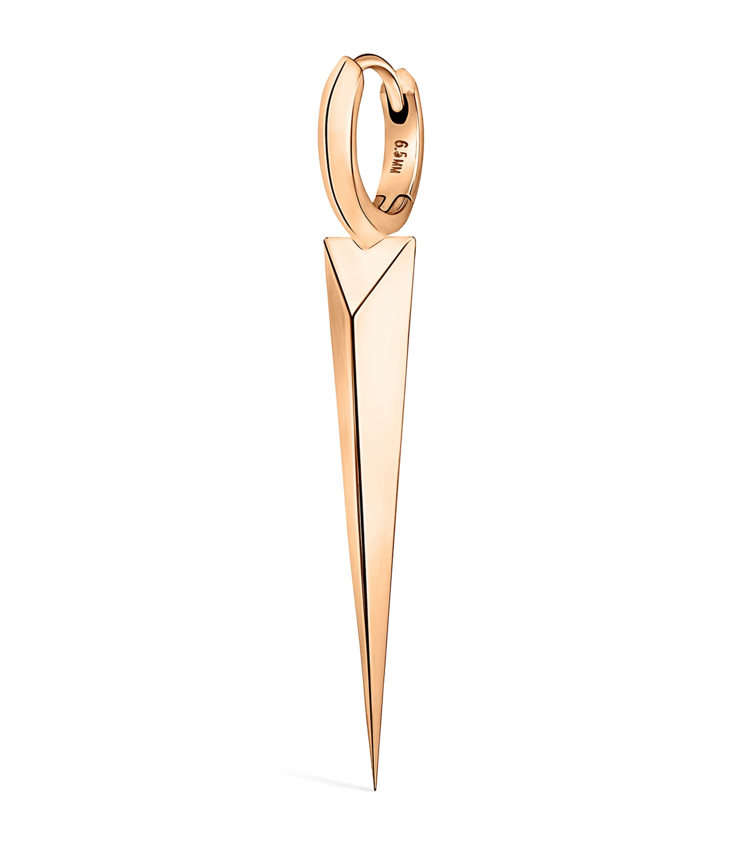 Maria Tash Rose Gold Faceted Grand Spike Hoop Earring (6.5mm) | Fine Jewellery | Fine Earrings | Hoop Earrings | Men Accessories | Jewellery | Earrings | Designers | Maria Tash