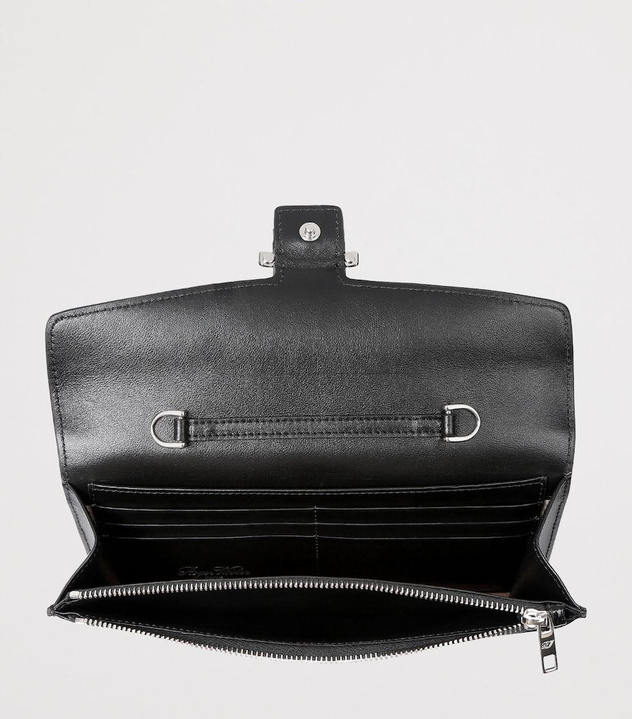 Patent Leather Belle Vivier Chain Wallet BLACK Image 2