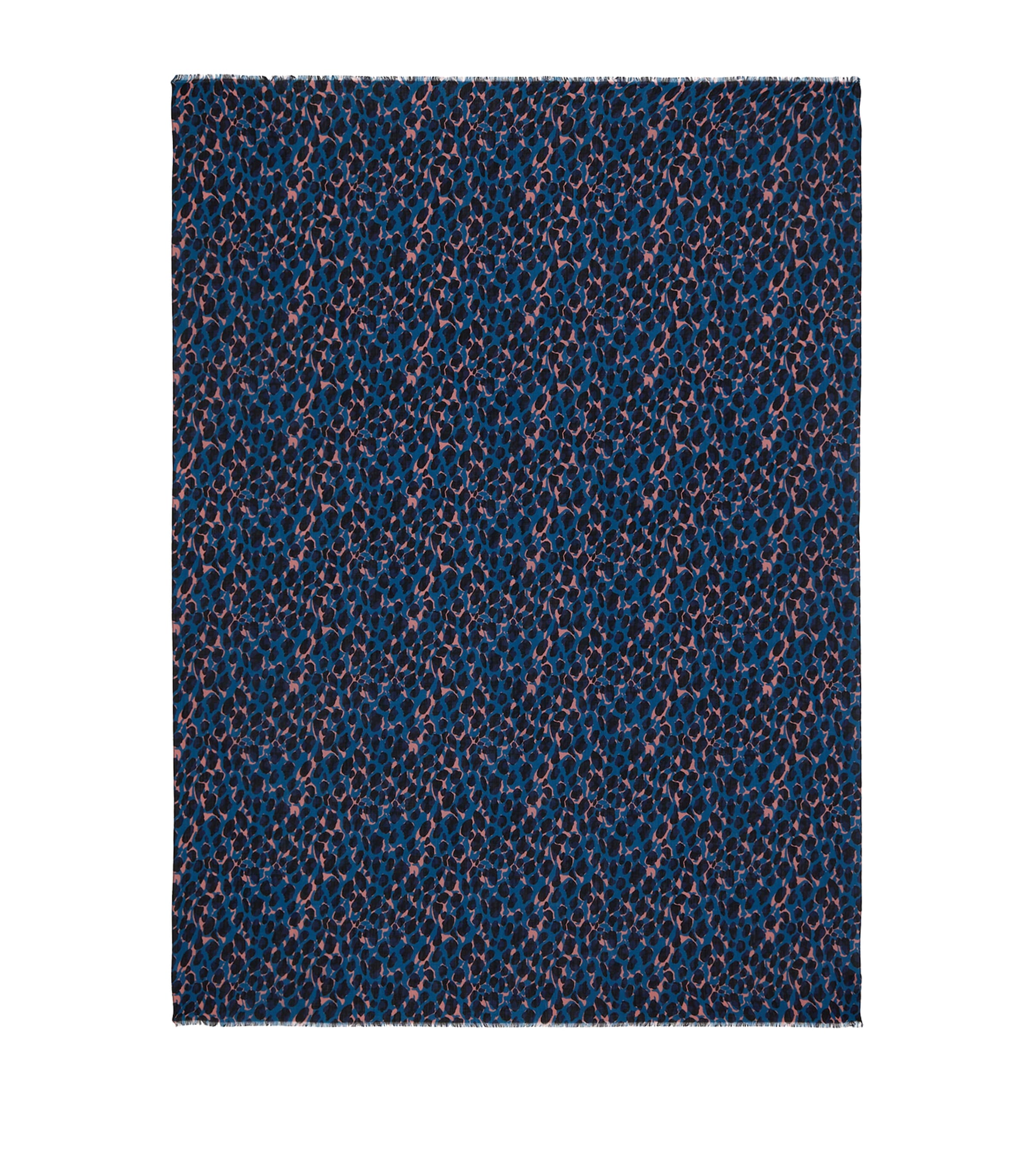 Saint Laurent Leopard Print Scarf In Multi