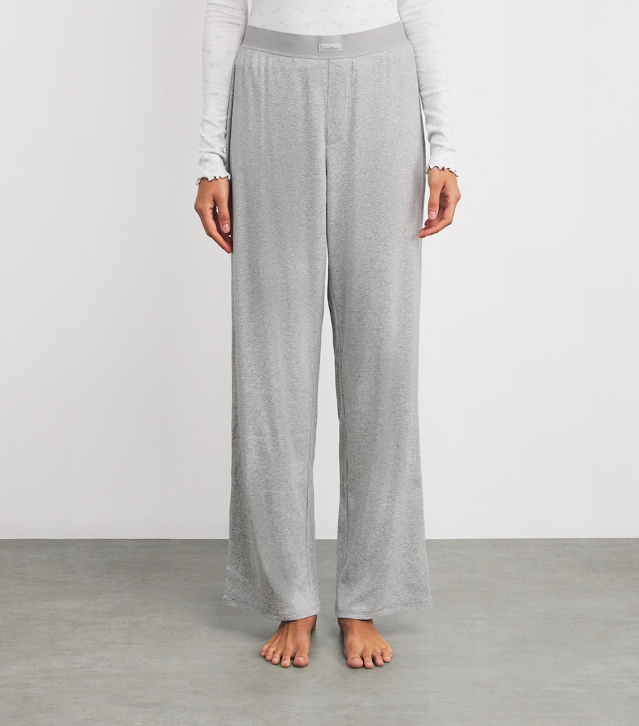 Stretch-Cotton Ribbed Trousers LIGHT HEATHER GREY Image 3
