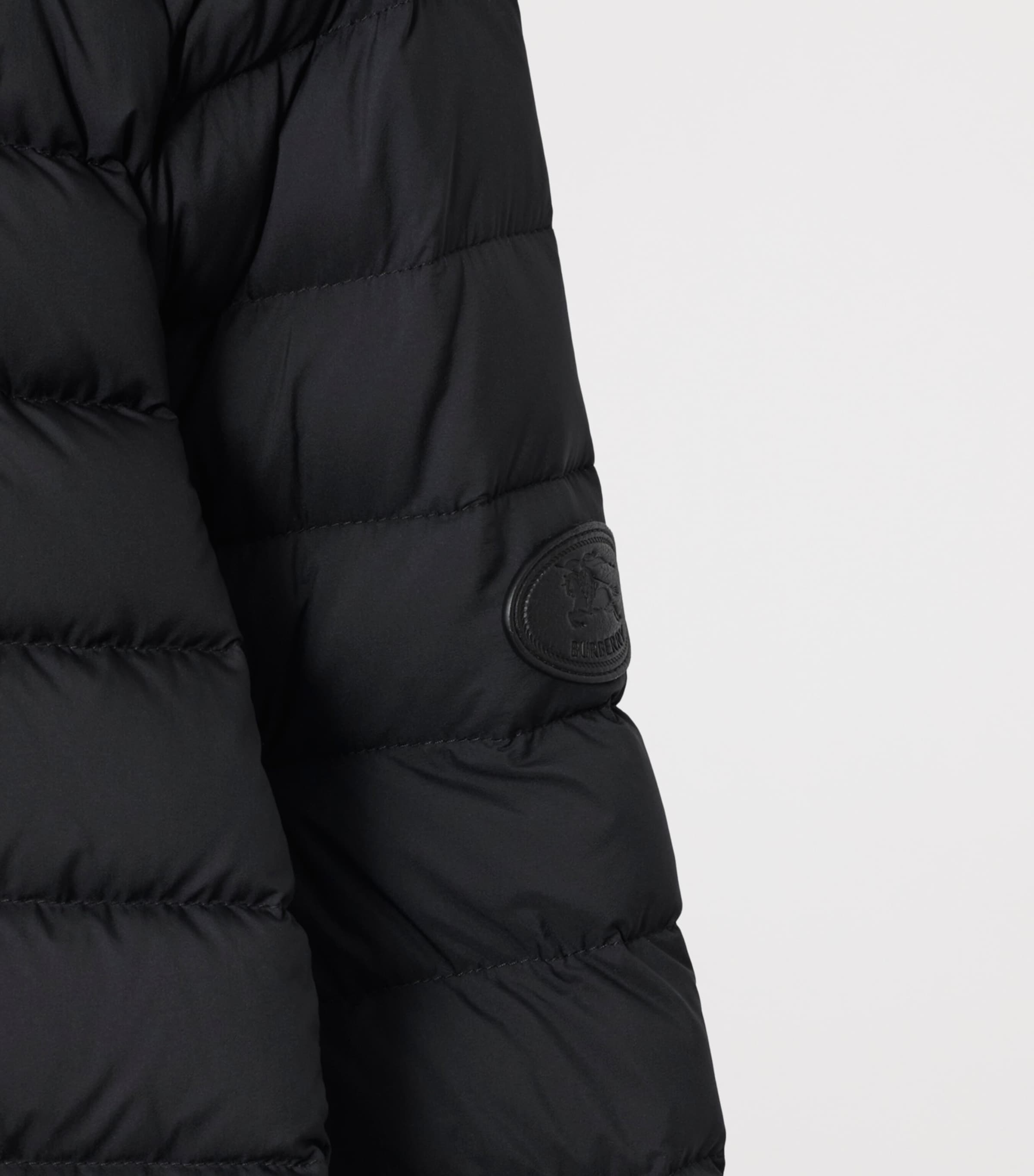 Quilted Puffer Jacket BLACK Image 5