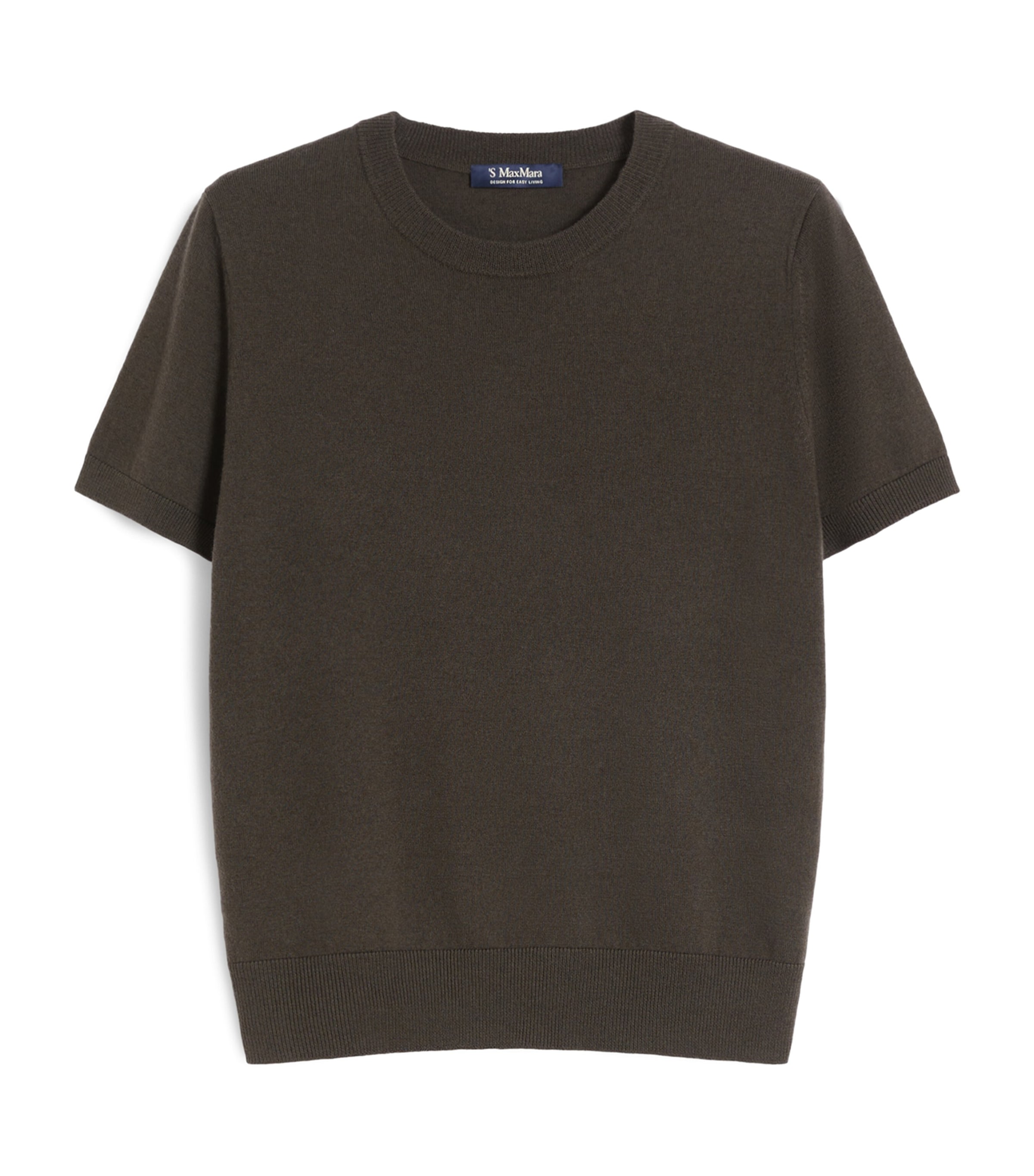 Max Mara Womens Wool Short-Sleeve Sweater Dark Green Image 1