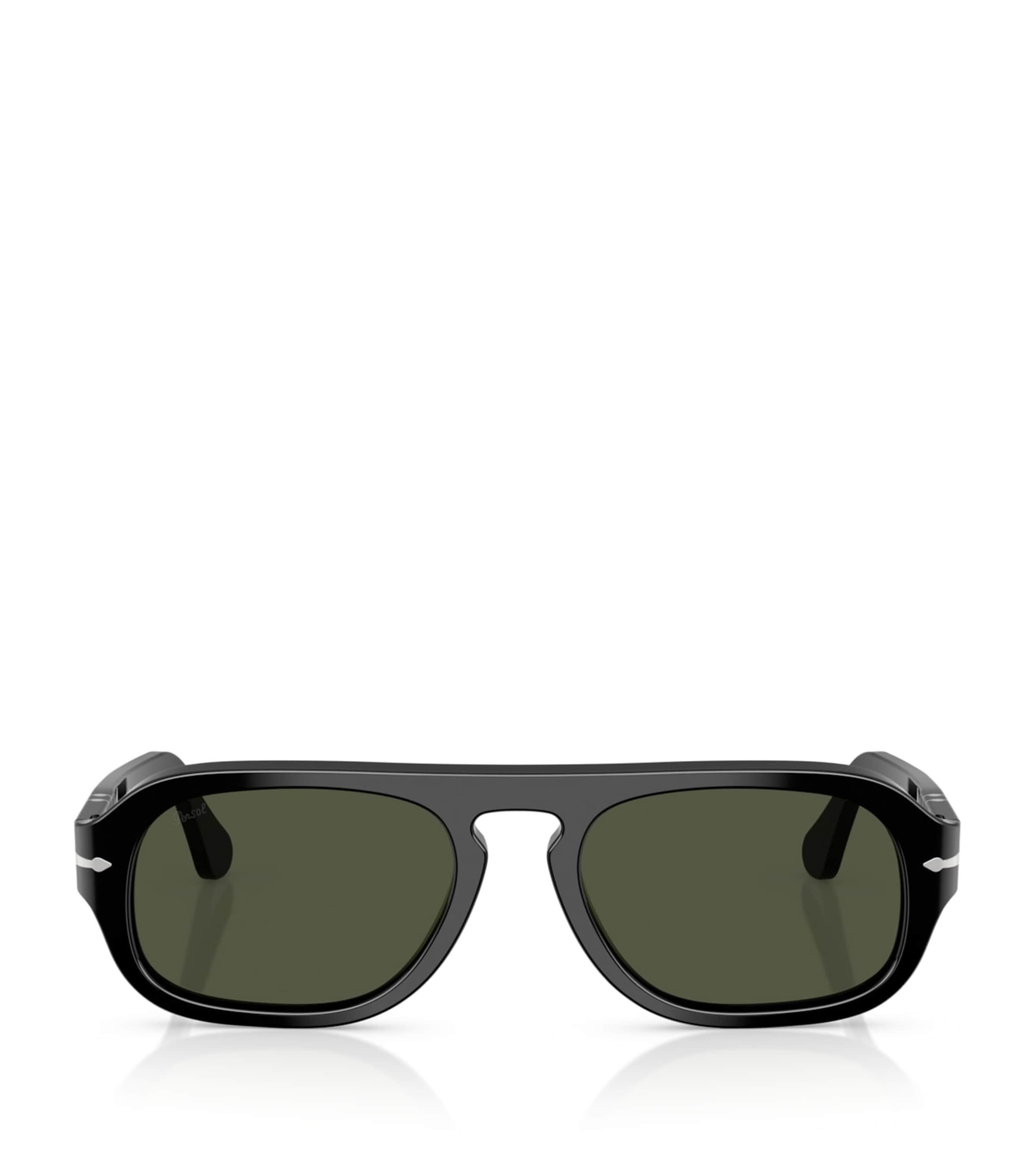 Persol Square Pilot Sunglasses Black Image 1