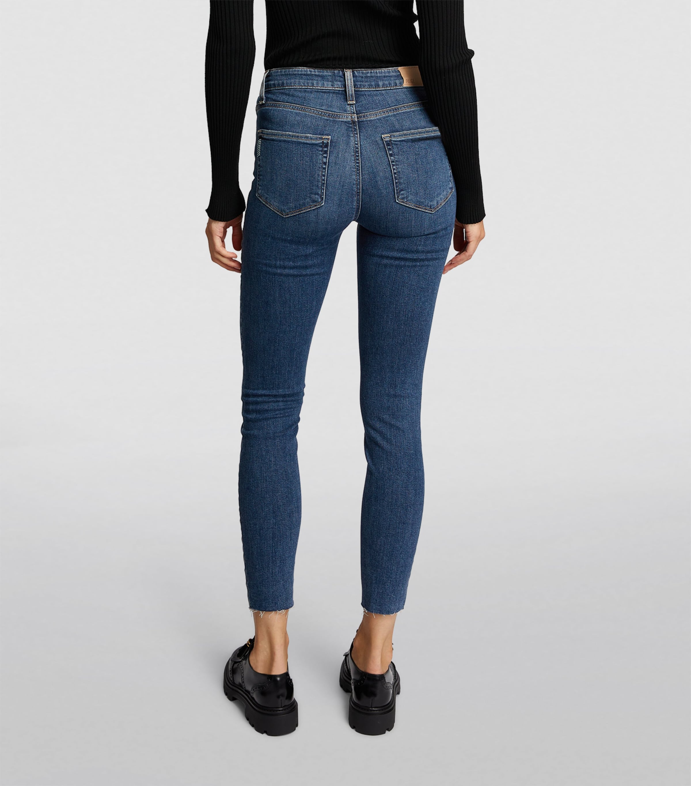 PAIGE High-Rise Hoxton Ankle Jeans | Harrods UK