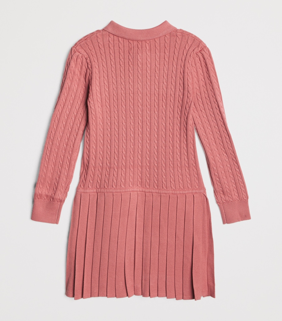 Ralph Lauren Kids Cable-Knit Polo Pony Dress (6-14 Years) Canvas Pink Image 2
