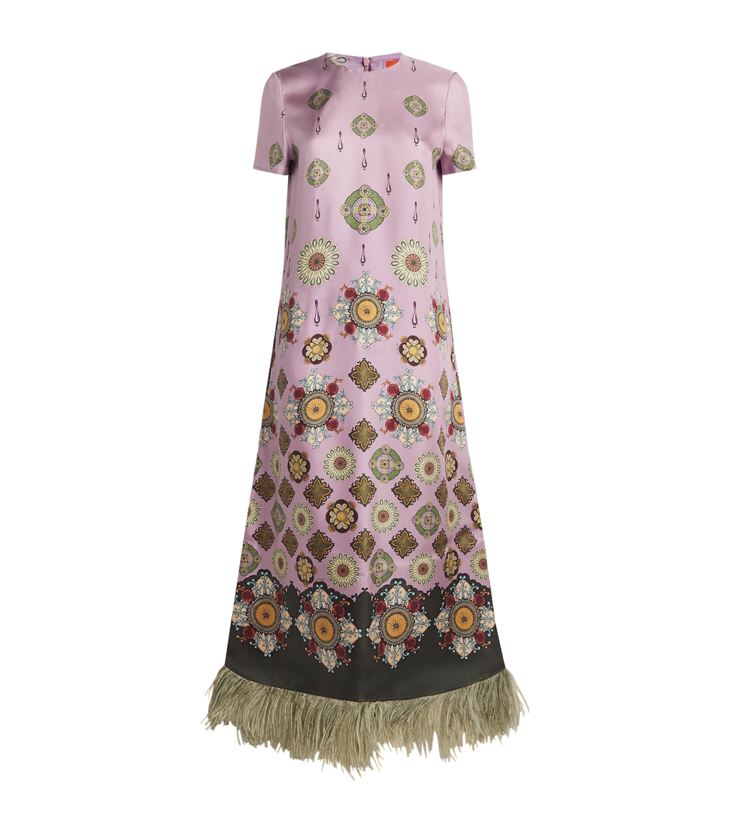 La Doublej Womens Silk Twill Swing Maxi Dress Image 1