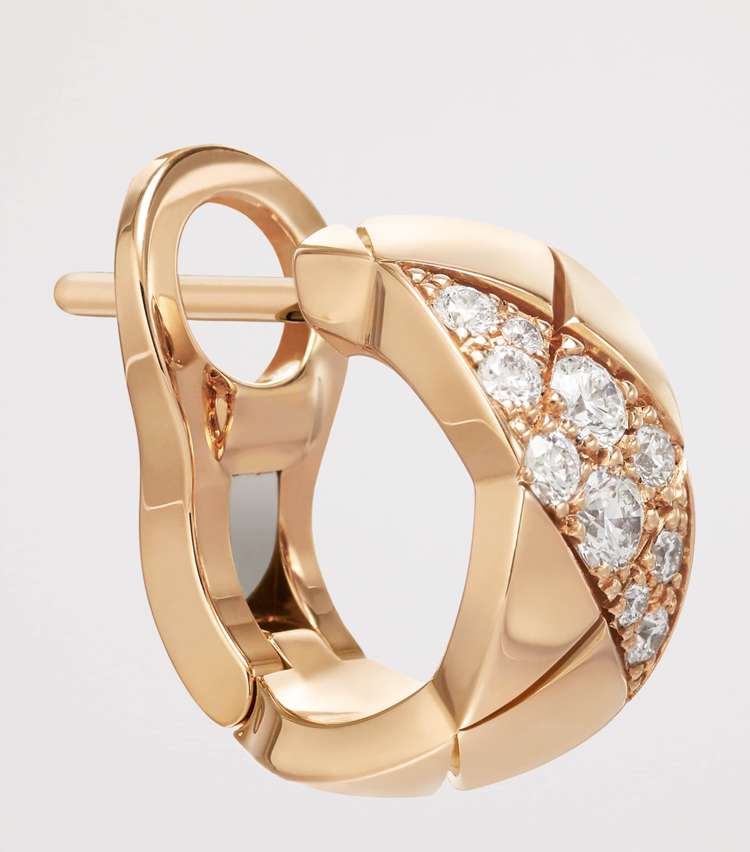 Rose Gold and Diamonds Coco Crush Earrings BEIGE GOLD Image 4