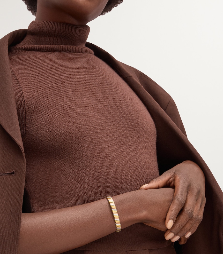 Yellow, Rose and White Gold Tubogas Bangle YELLOW GOLD Image 4