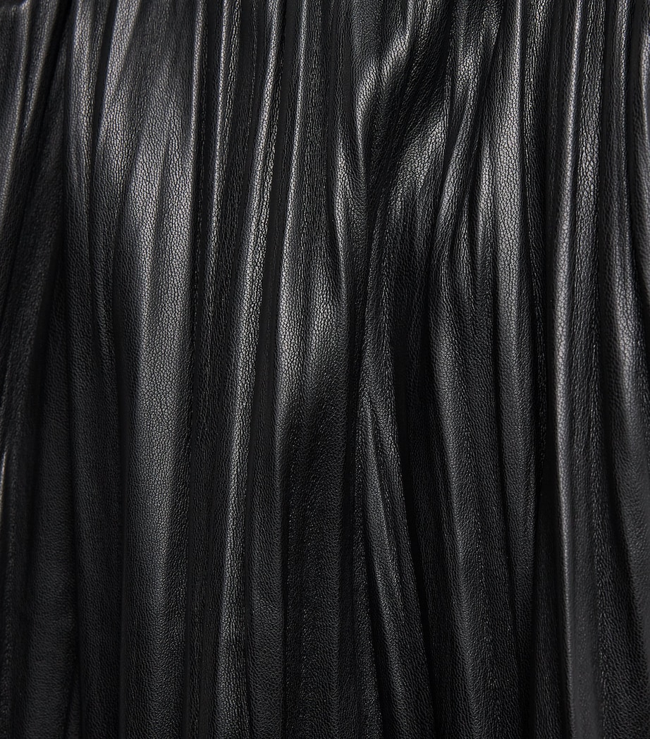 Faux Leather Calina Midi Dress BLACK Image 5