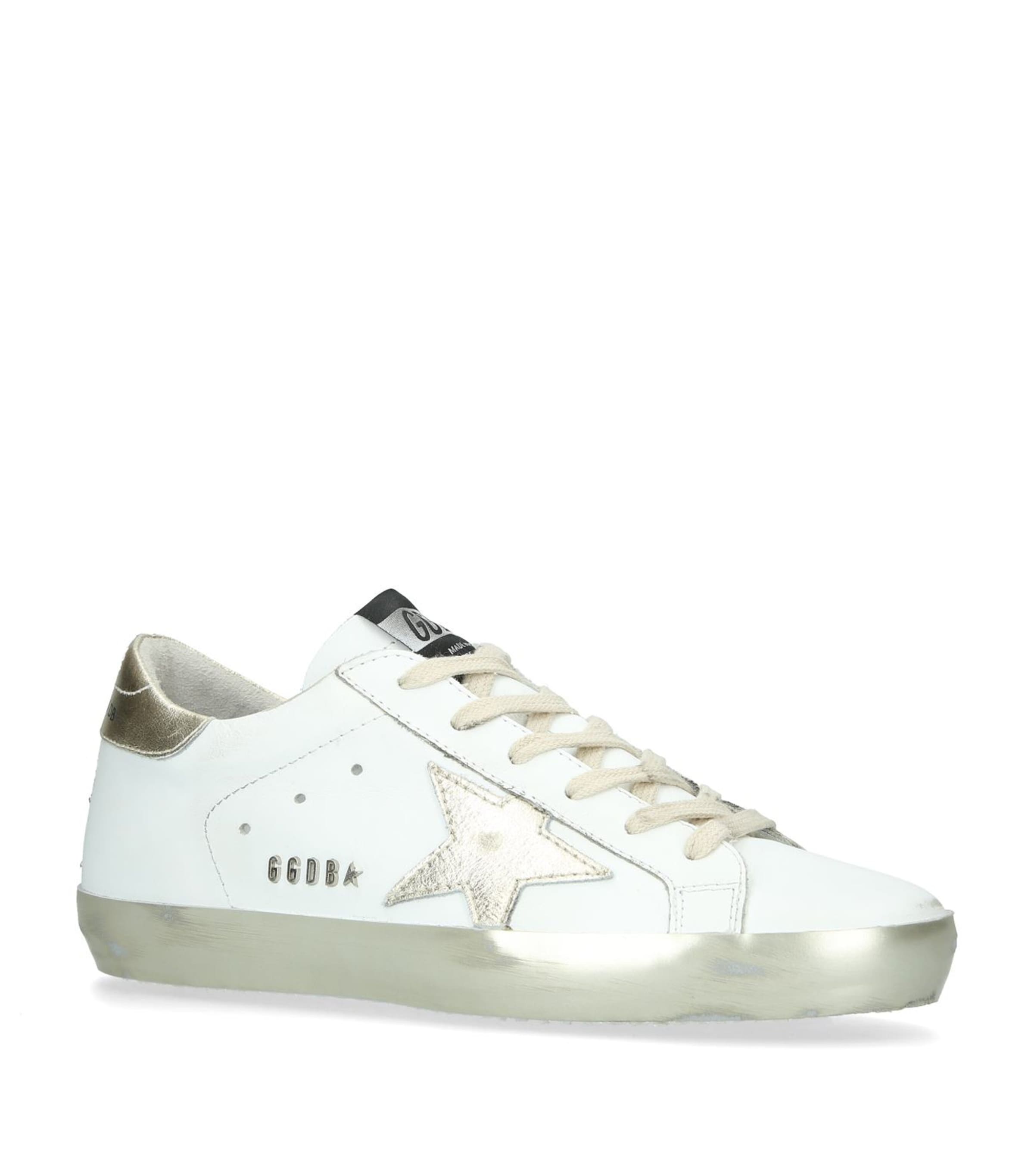Golden Goose Womens Cream Comb Superstar E37 Logo-print Leather Low-top Trainers In White