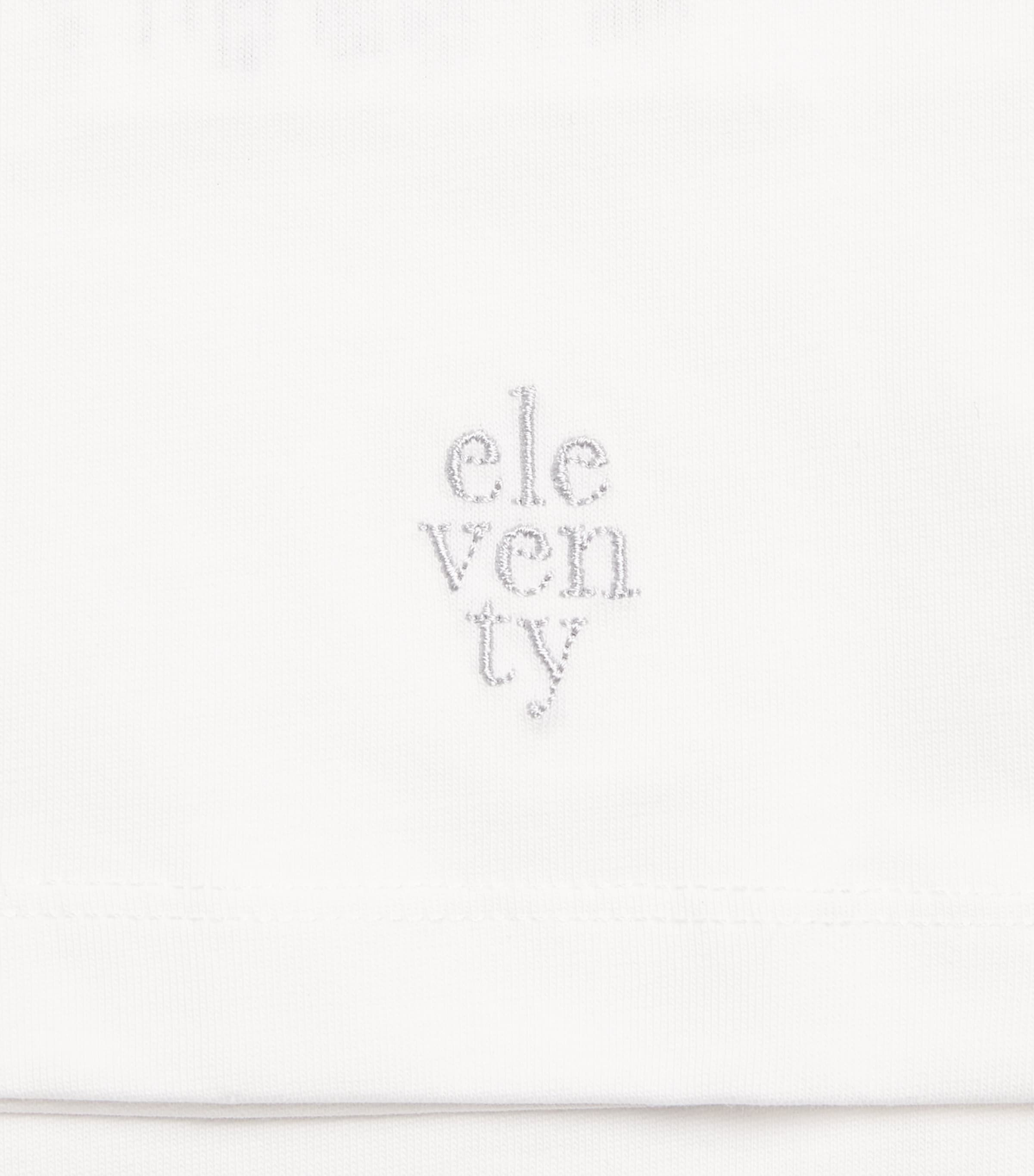 Eleventy Kids Cotton Logo T-Shirt (2-16 Years) Ivory Image 3