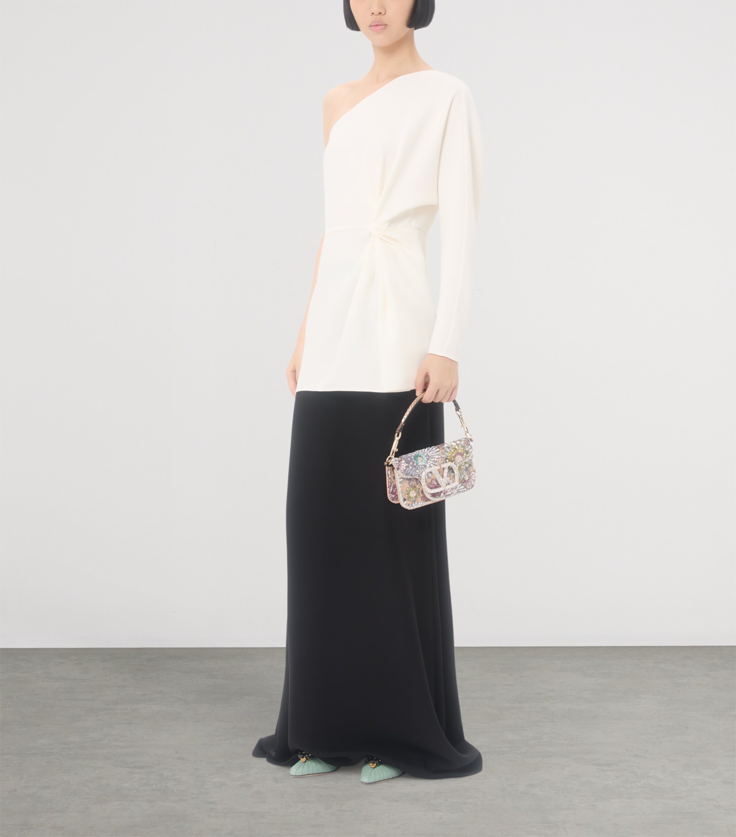 Valentino Womens Silk Asymmetric Top Image 5