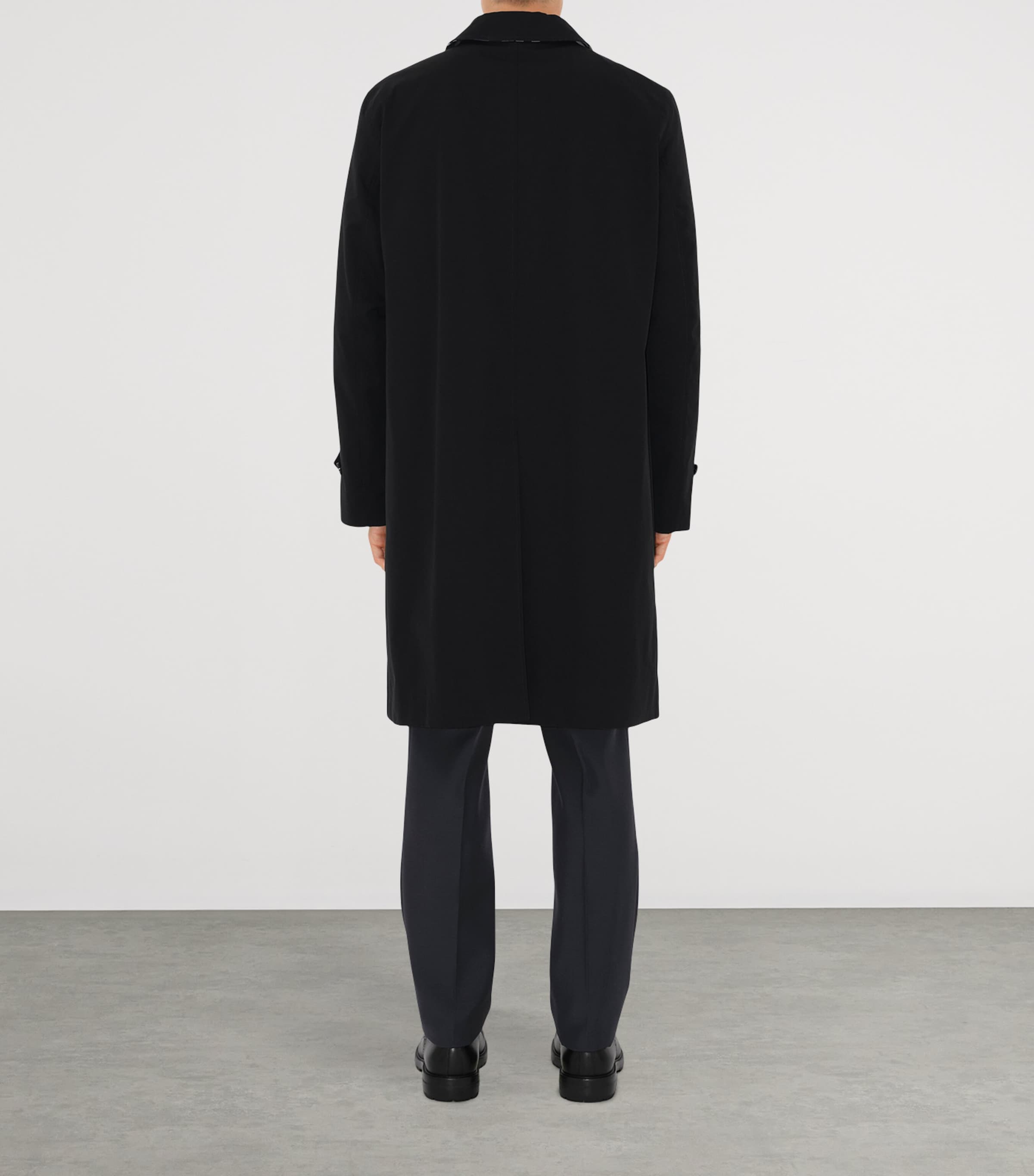 Cotton Gabardine Car Coat BLACK Image 4