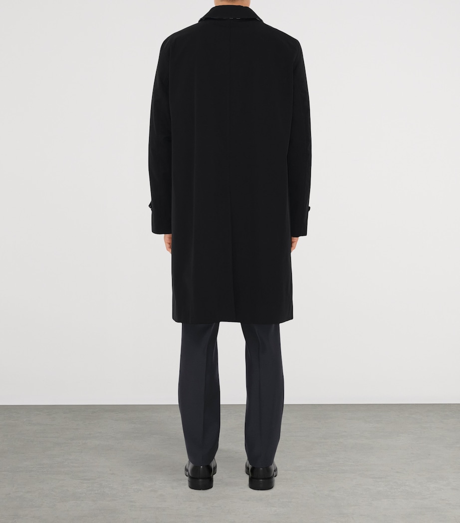 Cotton Gabardine Car Coat BLACK Image 4