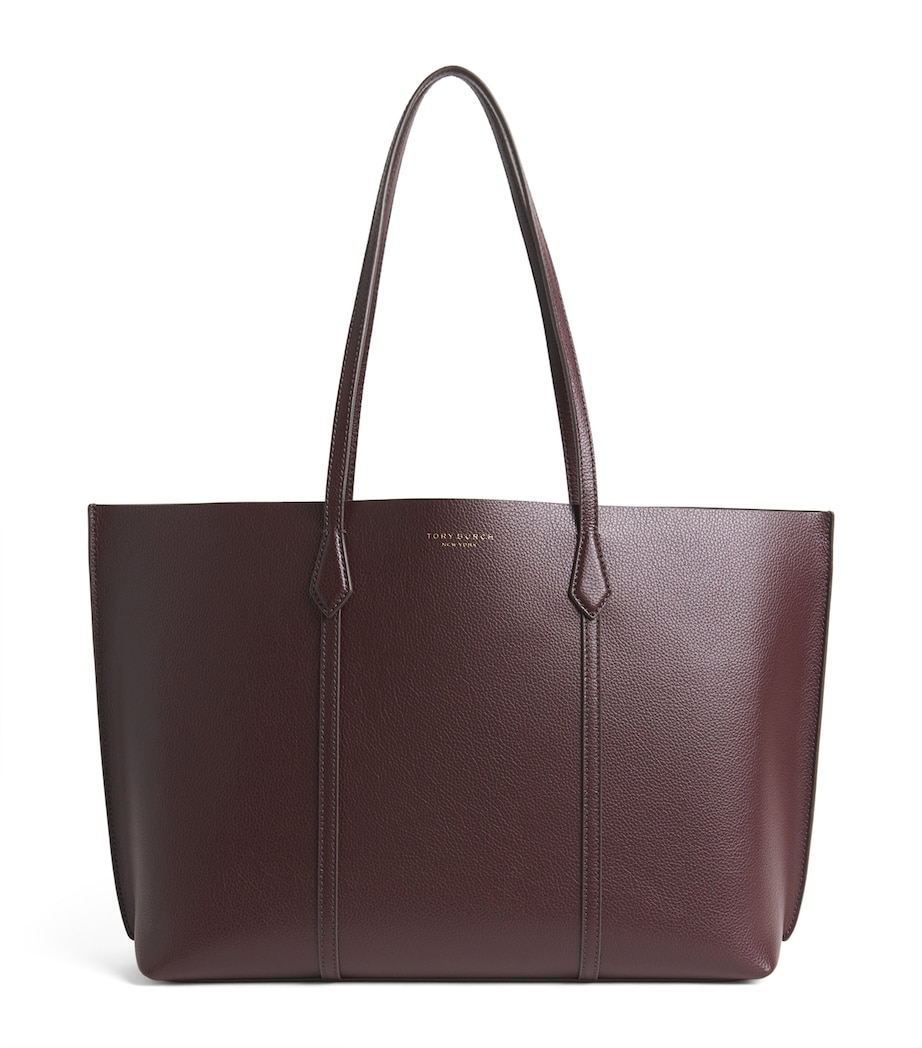 Leather Perry Tote Bag DARK CARMINE Image 1