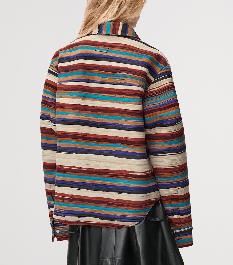 LOEWE Womens Lambskin Painted Overshirt Multicolor/black Image 4