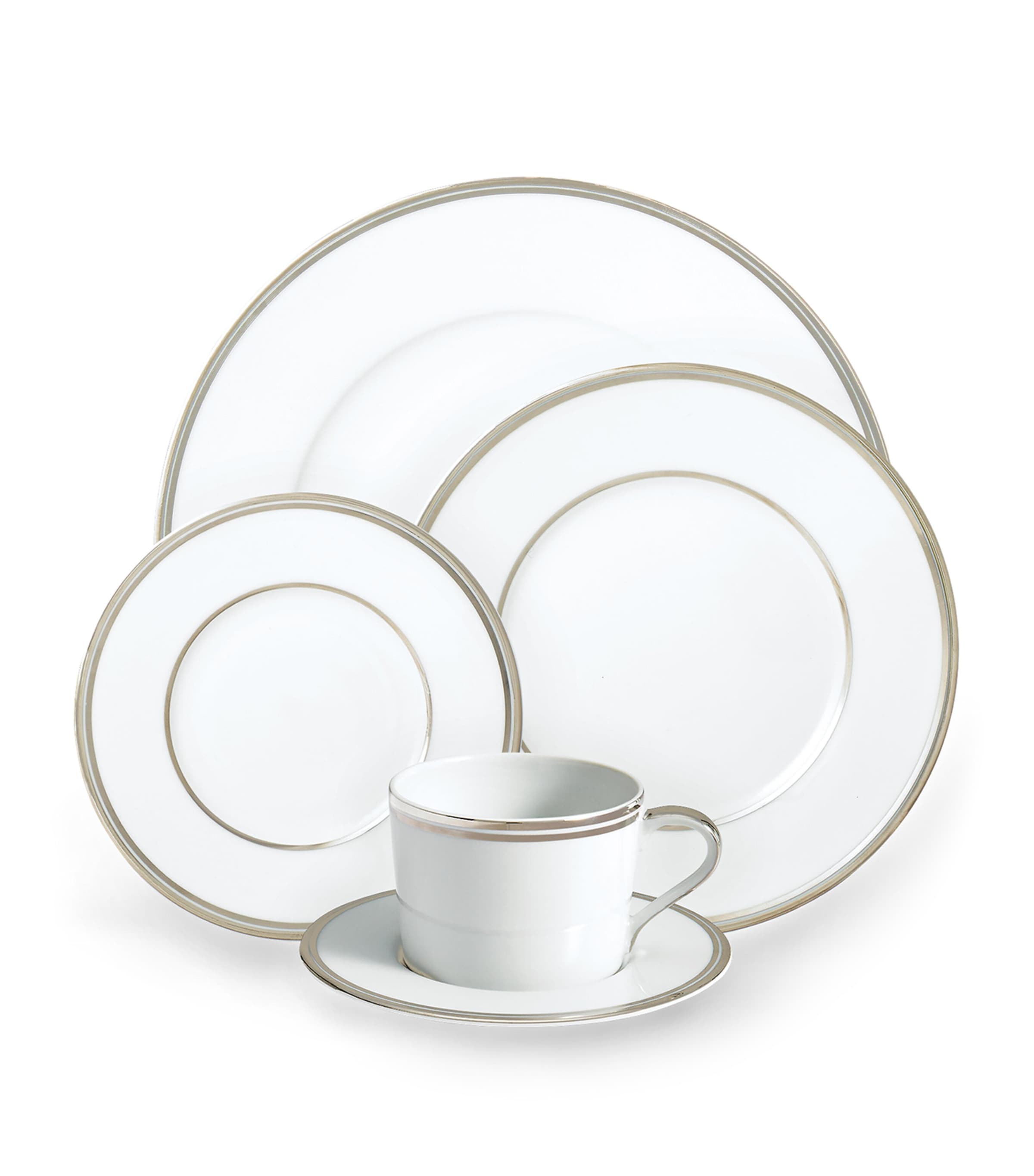 Wilshire Salad Plate (22cm) SILVER/WHITE Image 3