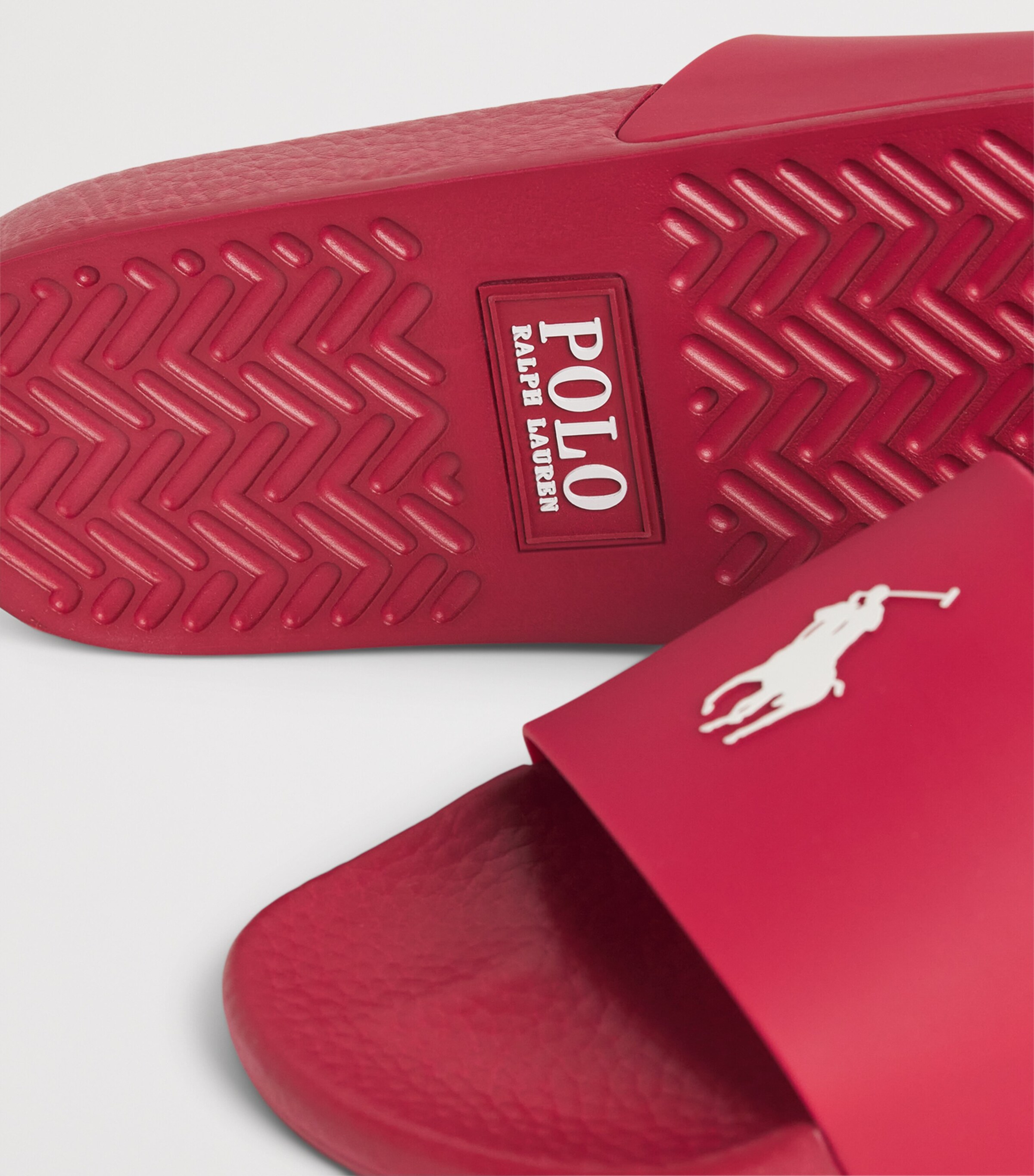 Polo Ralph Lauren Polo Pony Slides Red/deckwash White Image 7