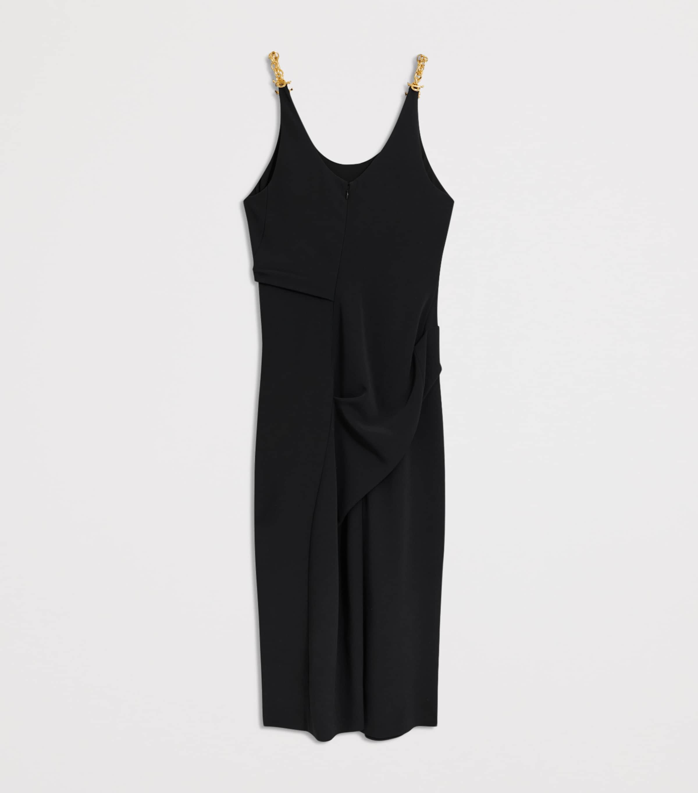 Jersey Twisted Midi Dress 999BLACK Image 3