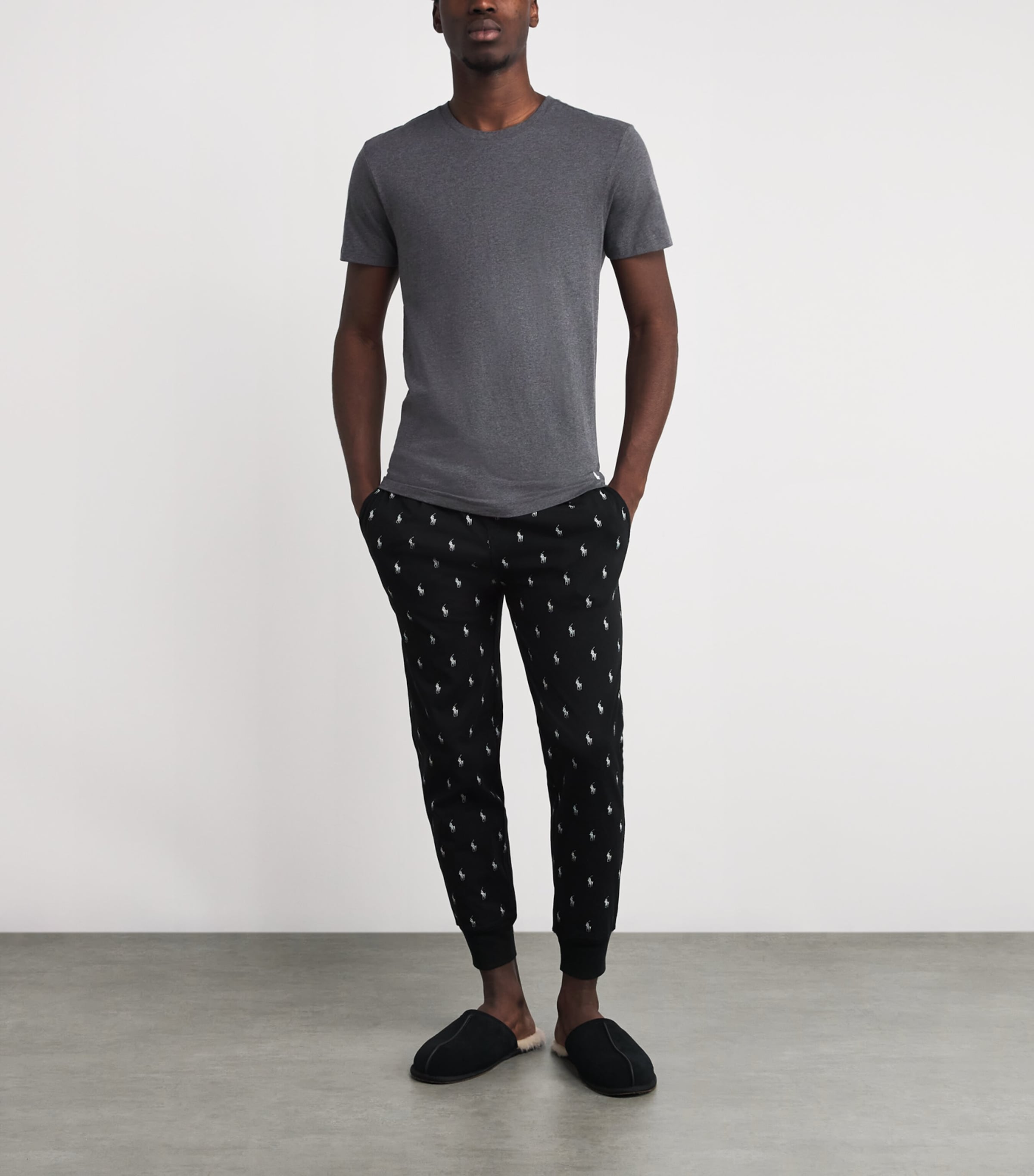 Cotton Undershirts (Pack of 3) 3PK STNWR GRY/BLACK Image 2