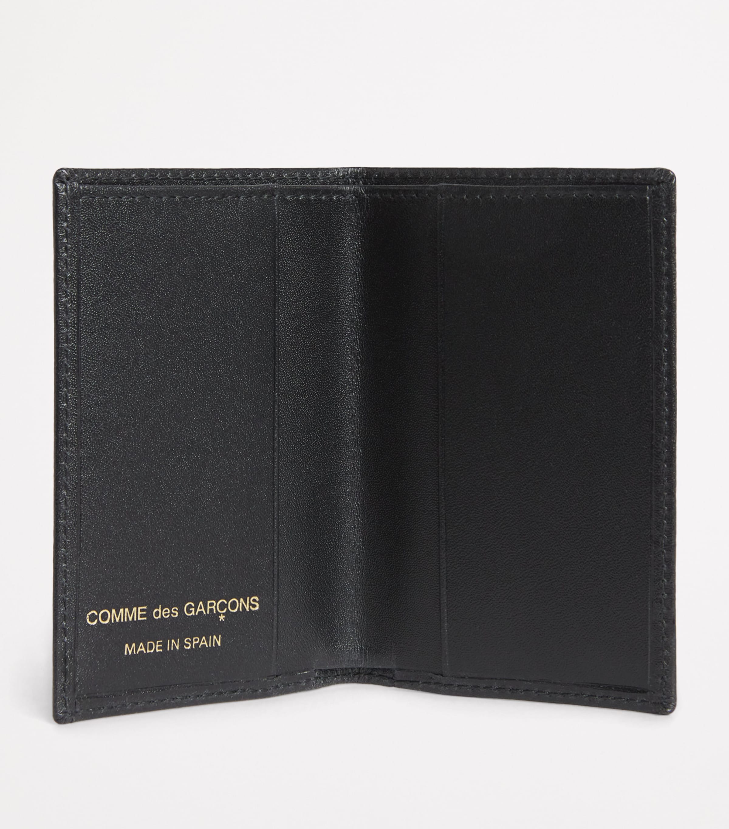 Comme Des Garçons Wallet Leather Polka-Dot Card Holder Black Image 2