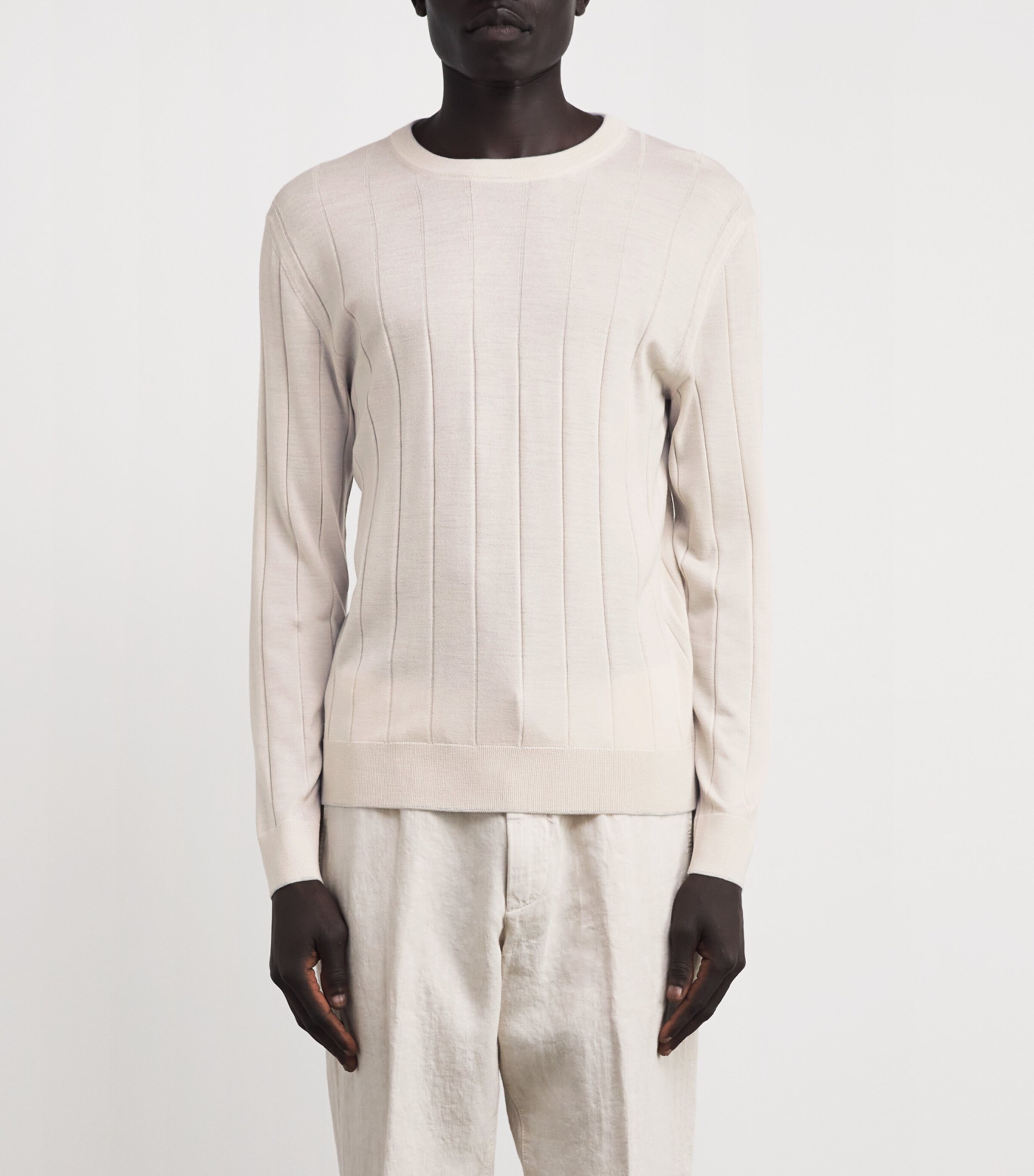 Wool Sweater BEIGE E GRIGIO CHIAR Image 3