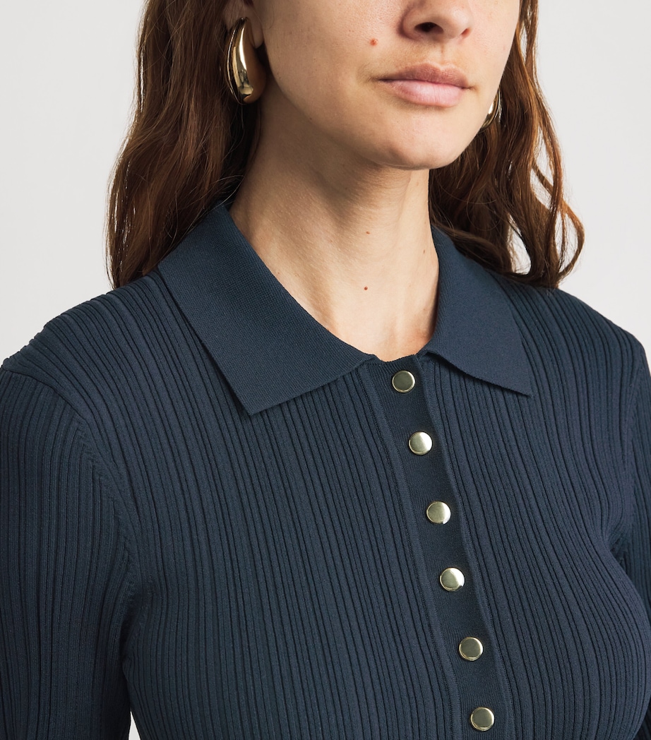 Ribbed Lauper Mini Dress NAVY Image 4