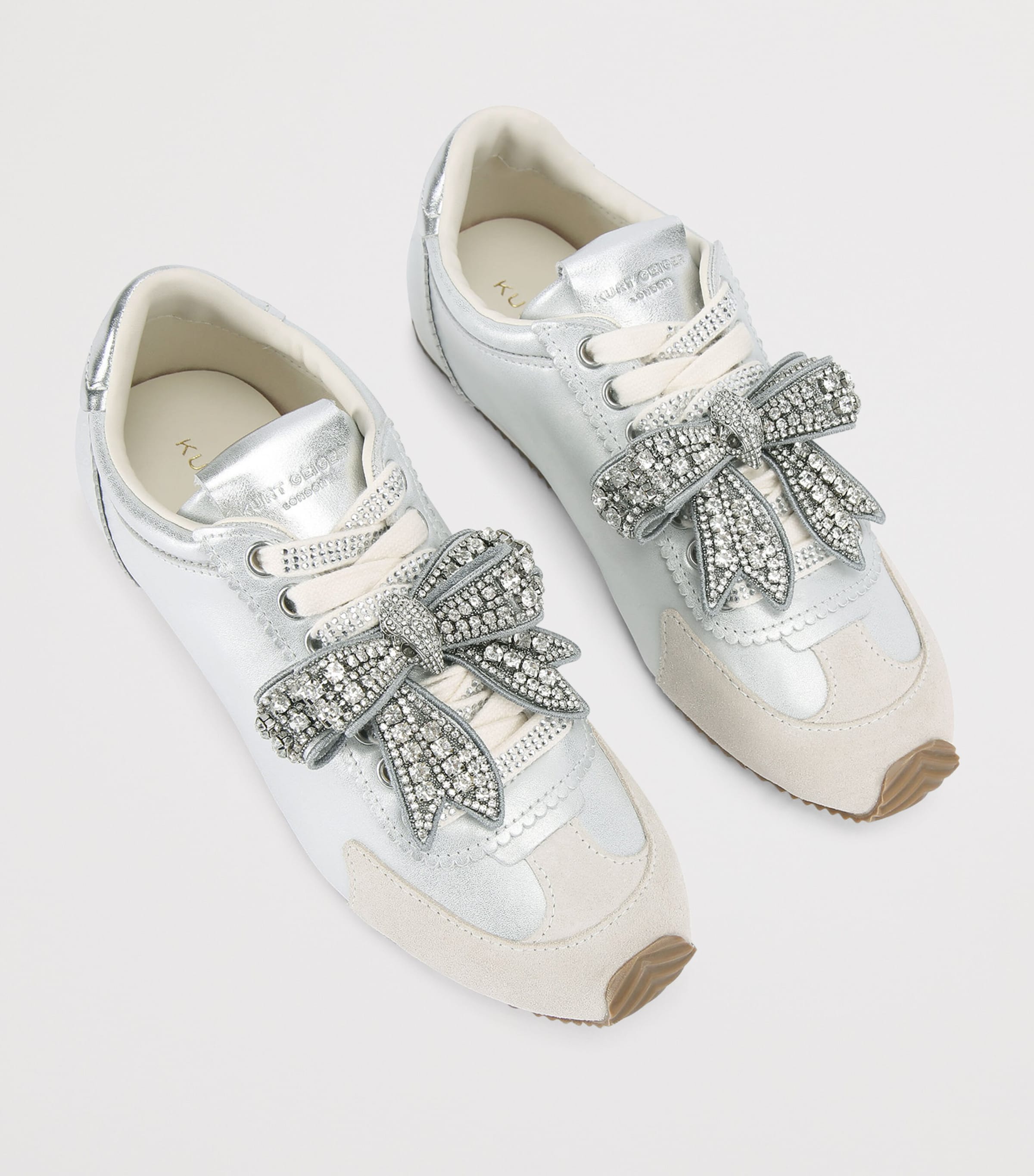 Leather Islington Bow Sneakers WHITE Image 4