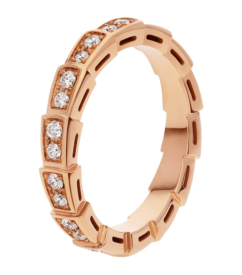 Rose Gold and Diamond Serpenti Viper Ring PINK GOLD Image 1