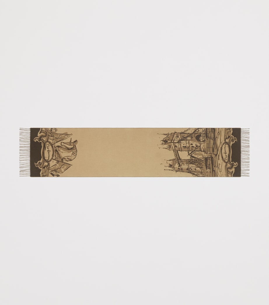 Cashmere Tower Bridge Scarf SAND Image 3