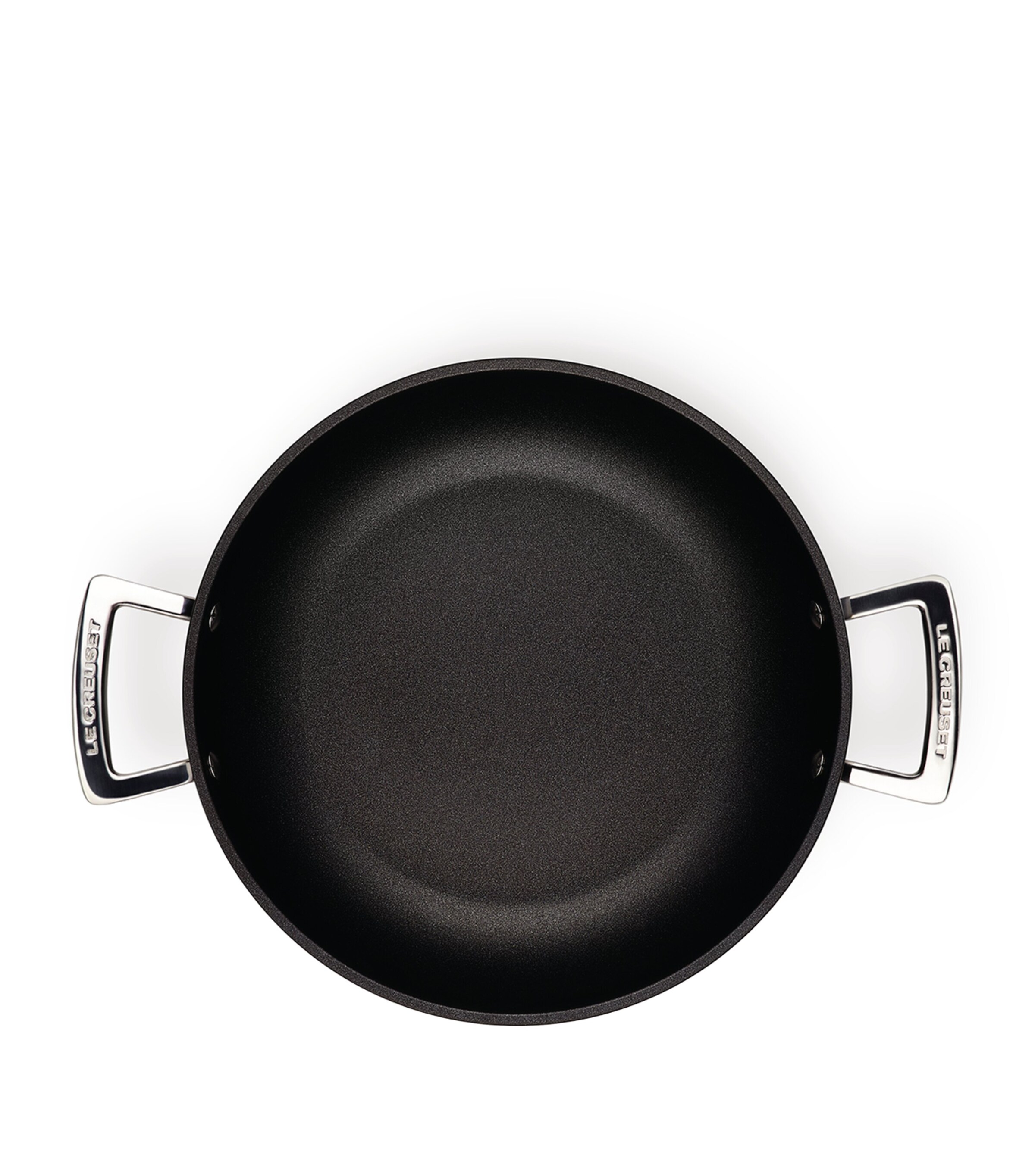 Le Creuset Toughened Non-Stick Shallow Casserole (26cm) Black Image 3