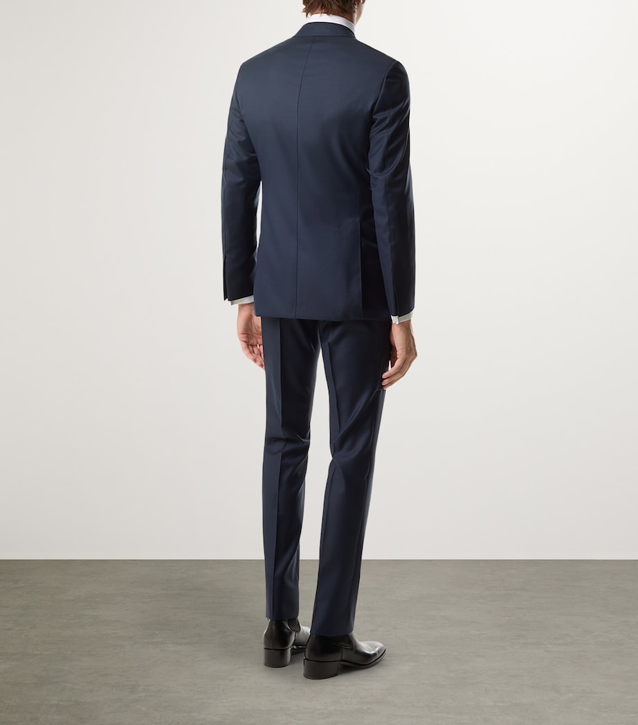 Wool Super 110s Sharkskin Shelton 2-Piece Suit HB825 Image 4