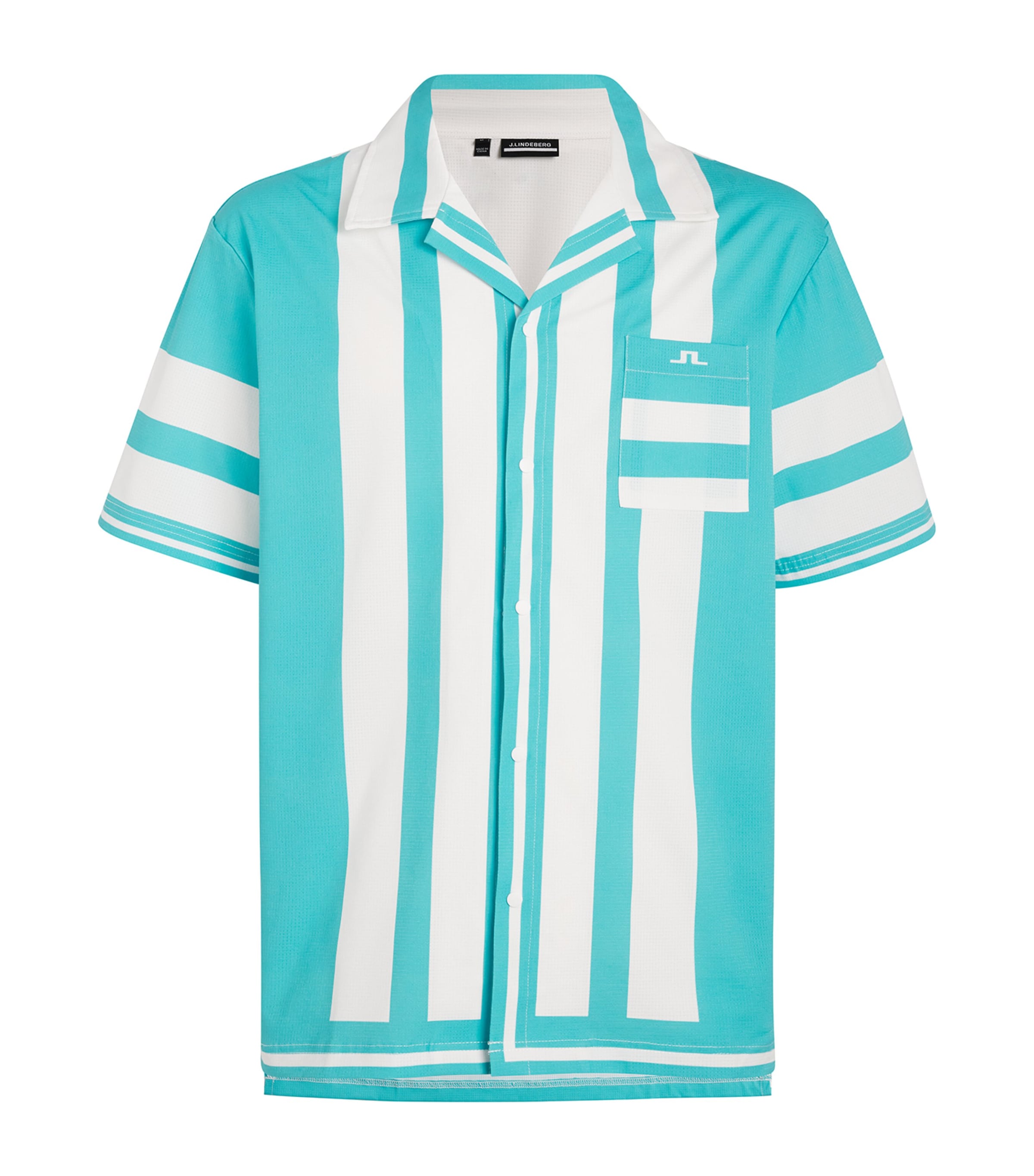 J. Lindeberg Short-sleeve Will Shirt In Blue