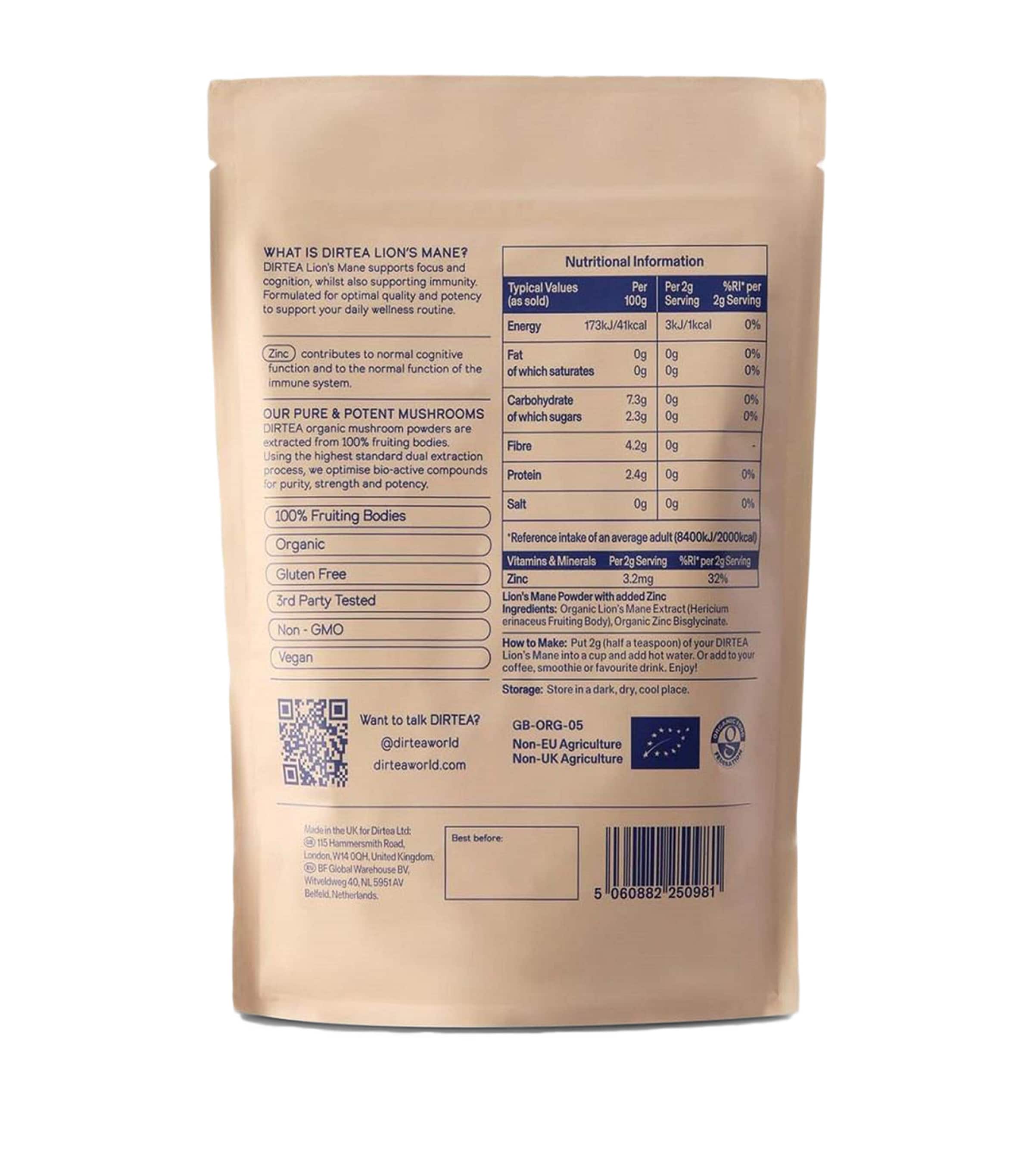 Lion's Mane Focus Powder (240g) NO COLOUR Image 2