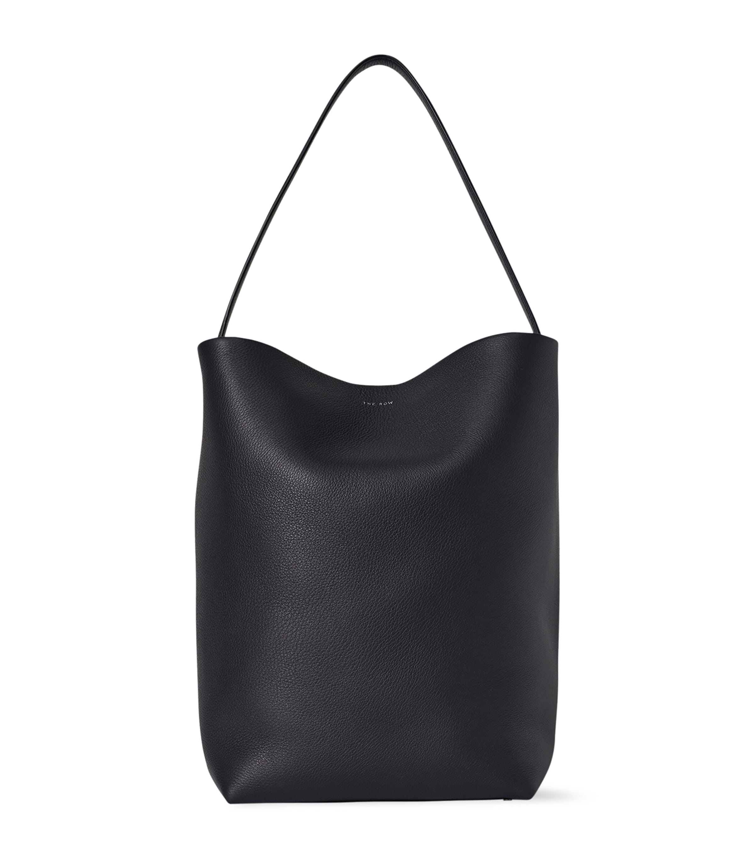 The Row Large N/s Park Leather Tote Bag In Black