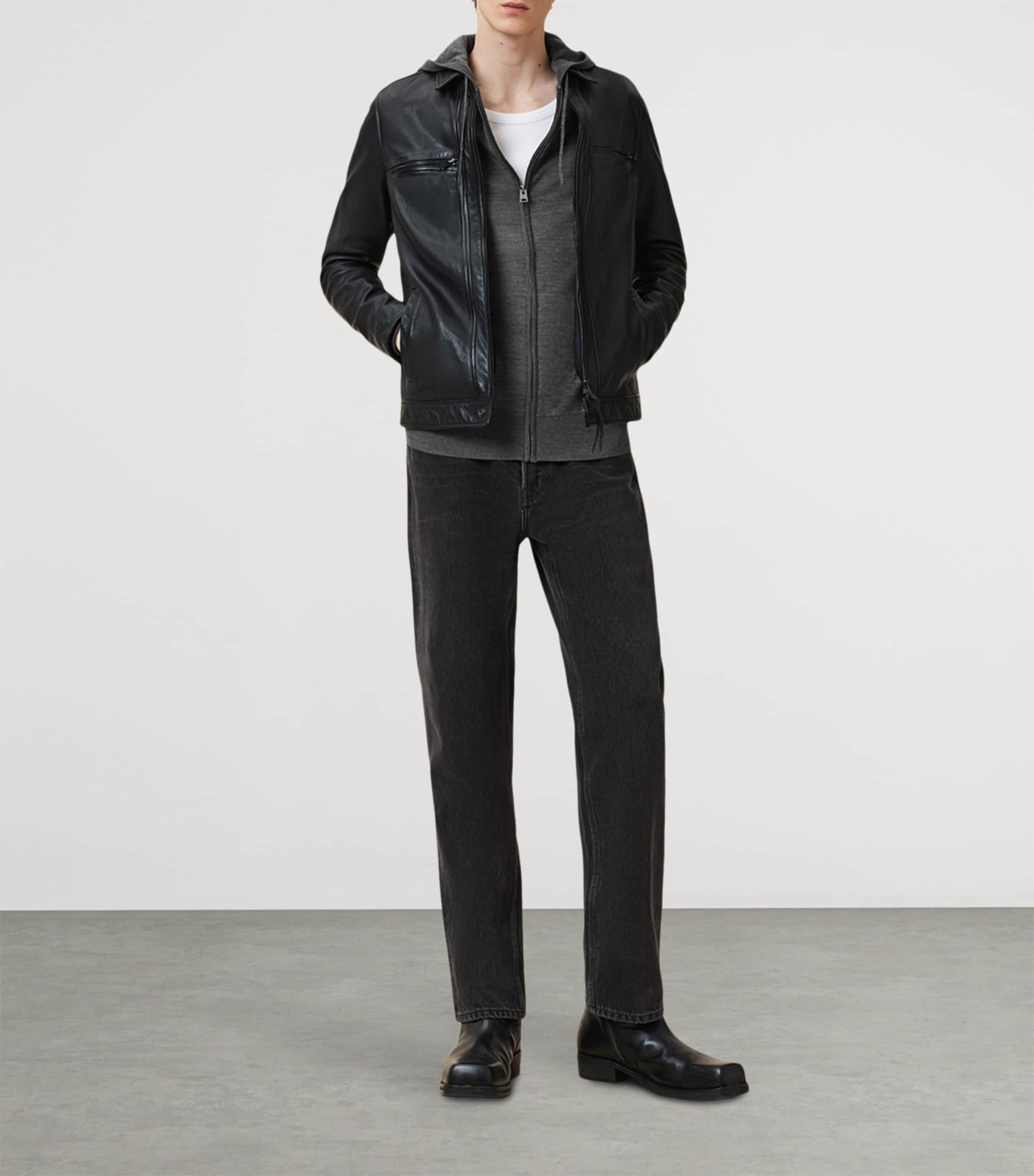 Merino Wool Mode Hoodie MONUMENT GREY Image 3