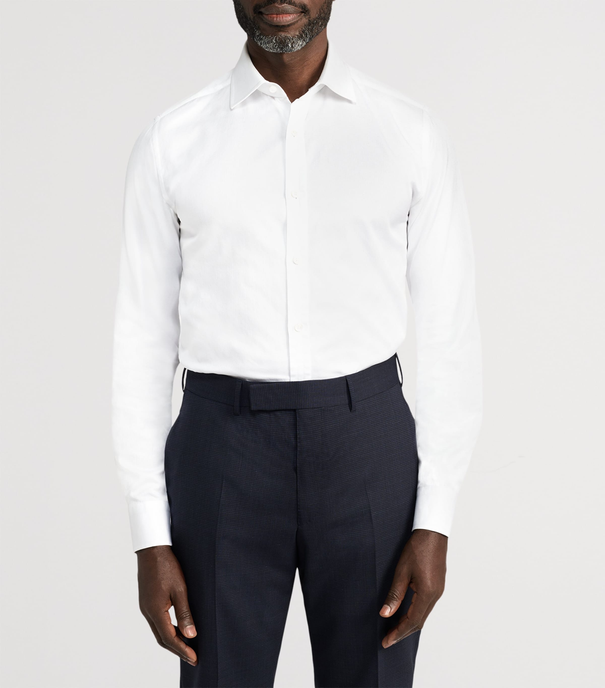 Sea Island Cotton Formal Shirt 100WHITE Image 3
