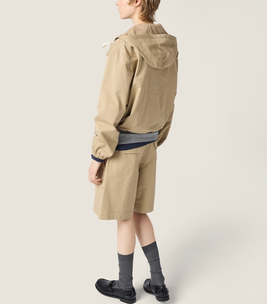 Miu Miu Womens Ripstop Jacket Neutral Image 6